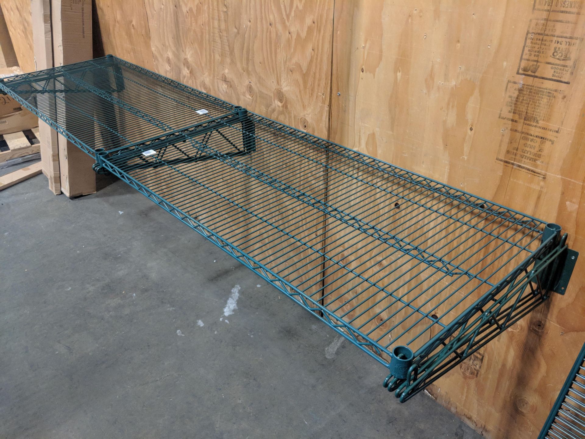 96" Epoxy Wire Shelving Section - Lot of 5 Pieces