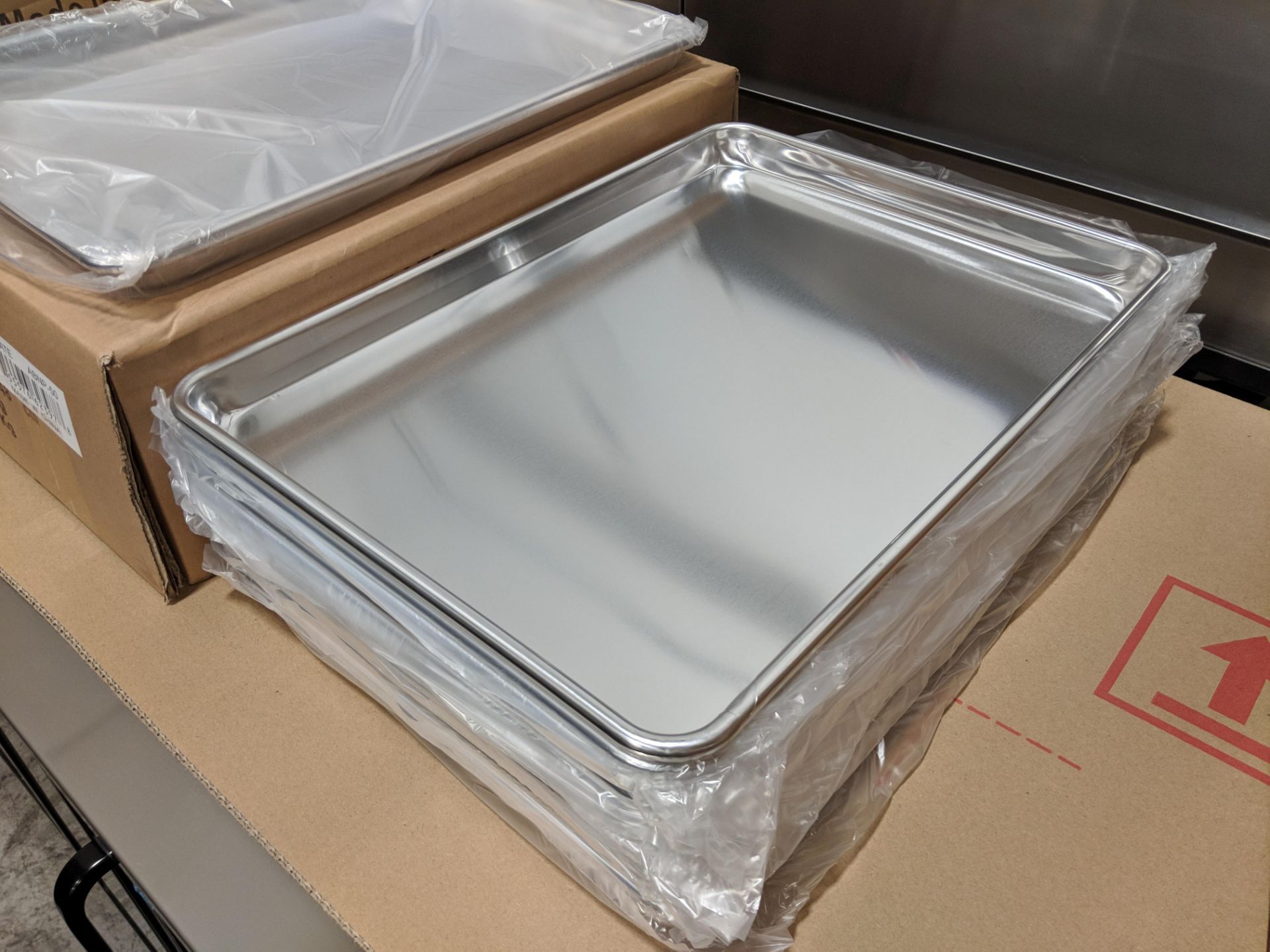 13" x 18" Half Size Size Aluminum Bun Pans - Case of 12