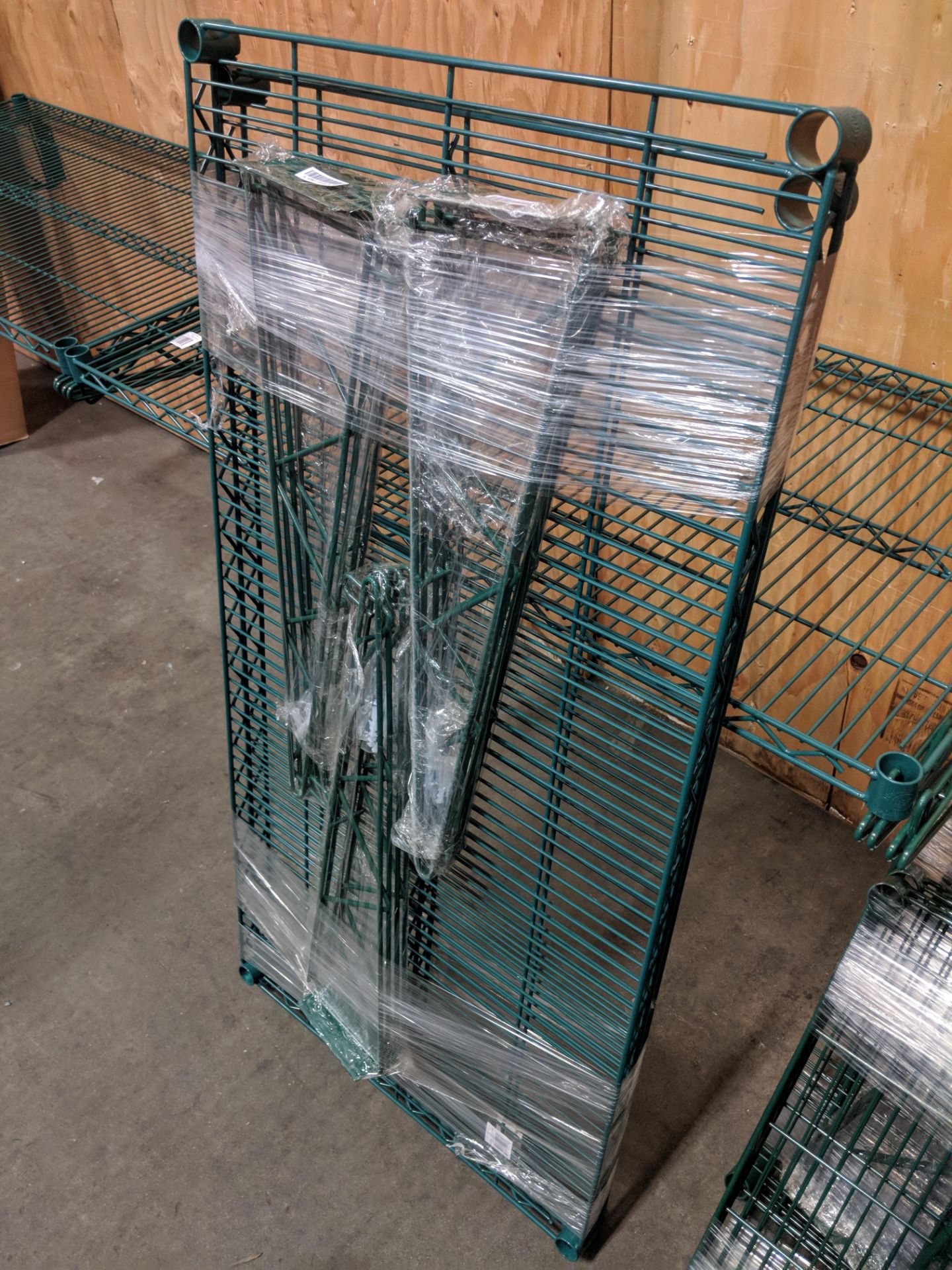 96" Epoxy Wire Shelving Section - Lot of 5 Pieces