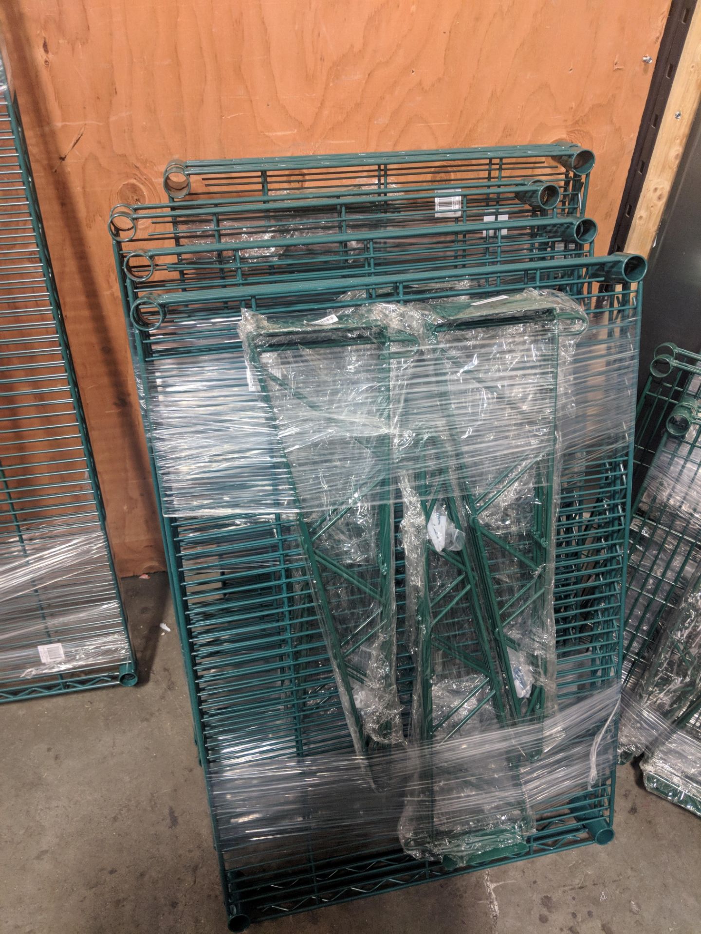 72" Epoxy Wire Shelving Section - Lot of 5 Pieces