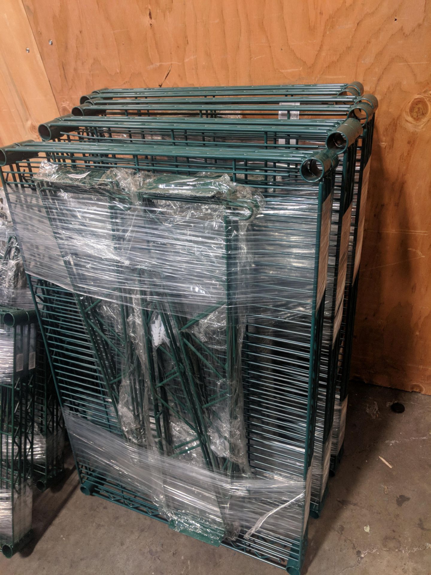 72" Epoxy Wire Shelving Section - Lot of 5 Pieces