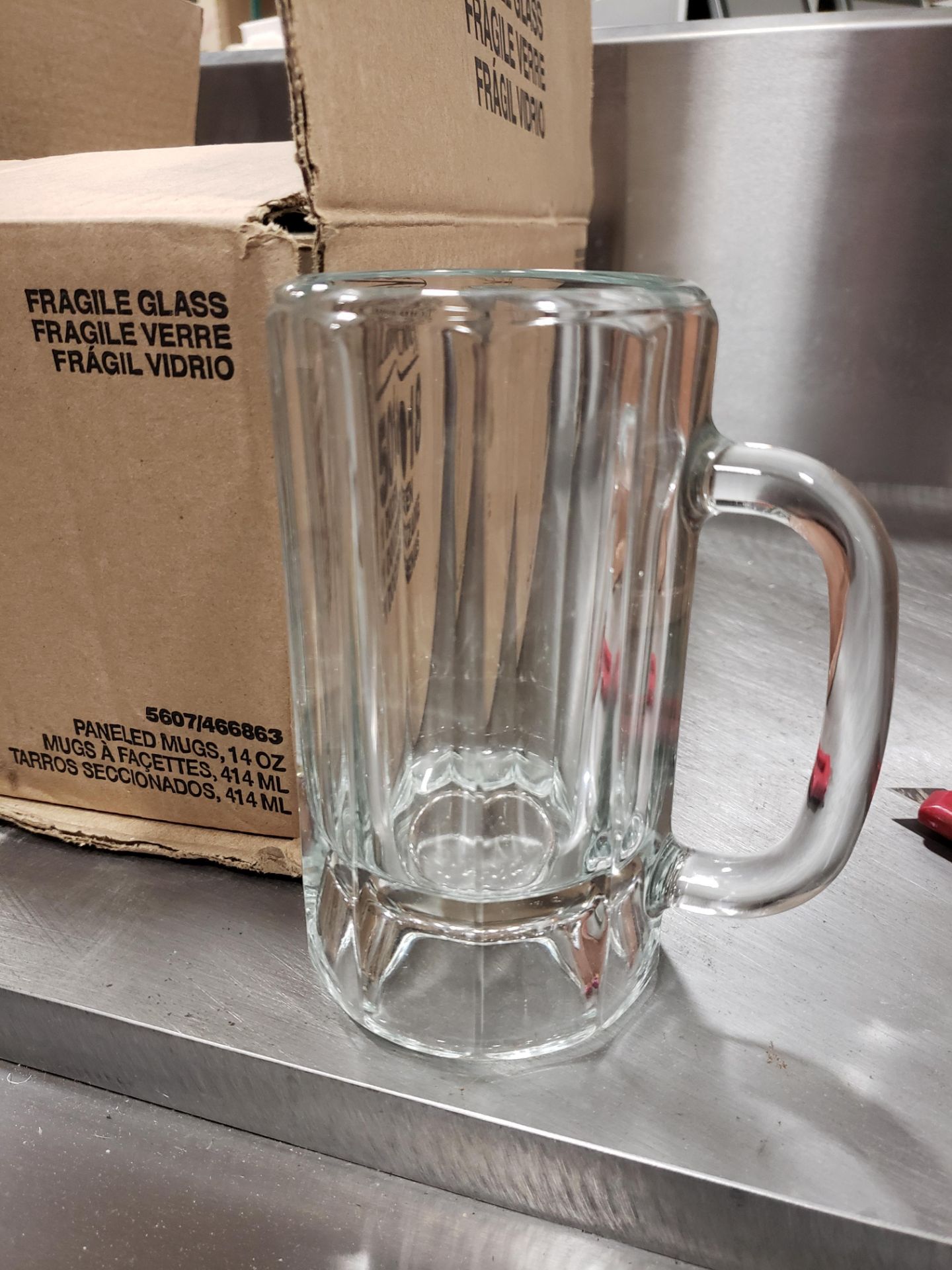 Libbey 14 oz Paneled Mugs - #5018 - 11 Glasses