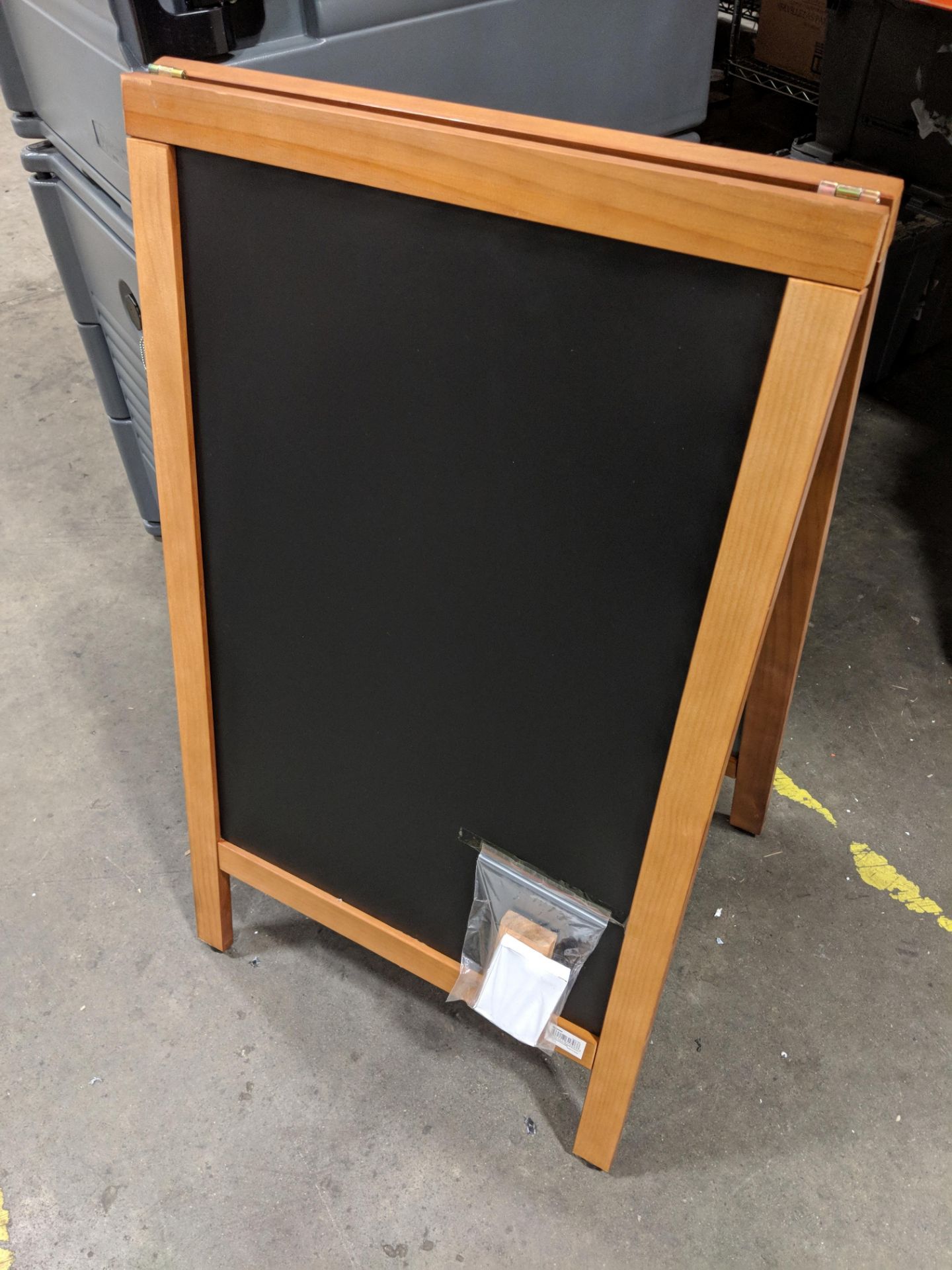 33.5” x 19.75” Mahogany A-Frame Sidewalk Menu Chalkboard