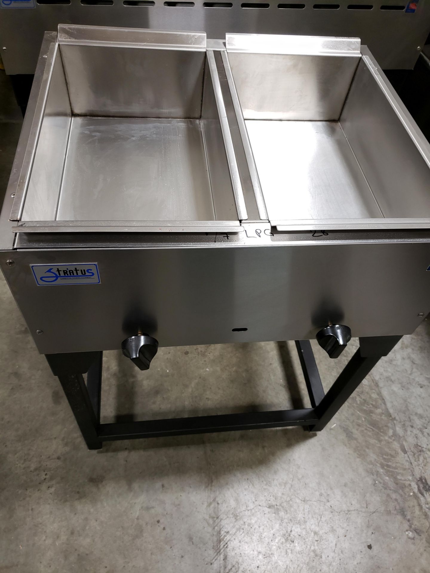 28" Propane 2 Well Steam Table on Base - Model SST-28-2S - CSA Certified - Made in USA - Image 2 of 3