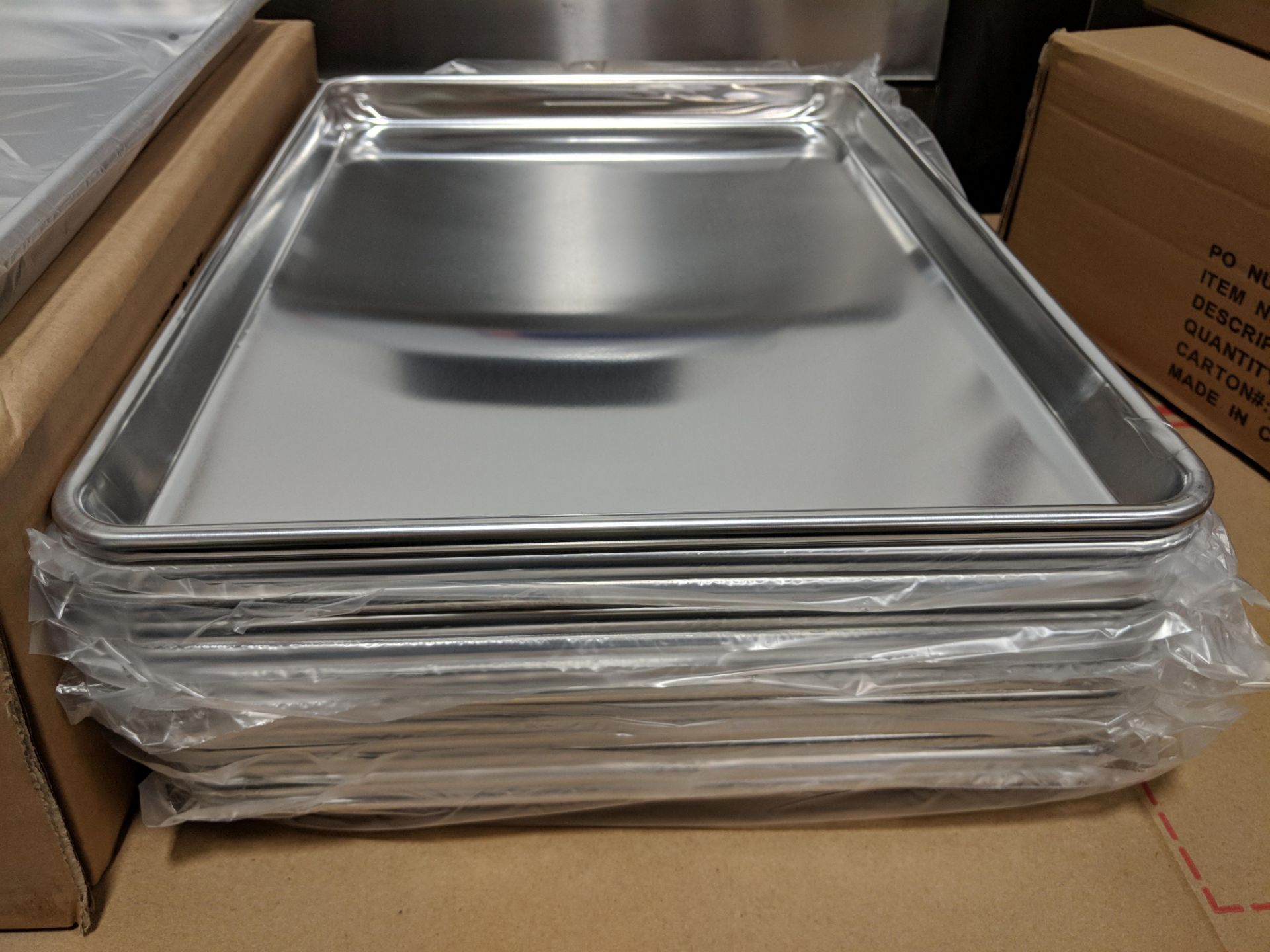 13" x 18" Half Size Size Aluminum Bun Pans - Case of 12