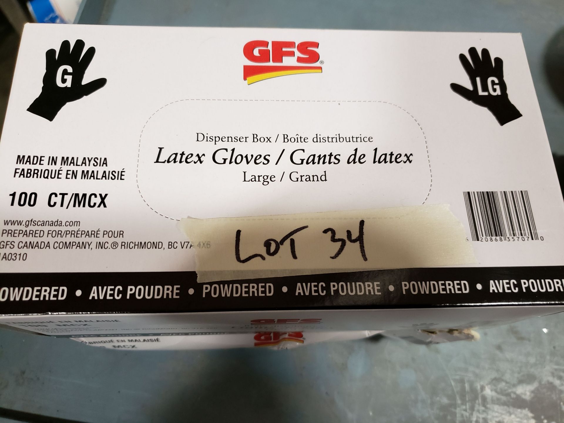 GFS Latex Gloves - Size Large - 2 x 100 Count