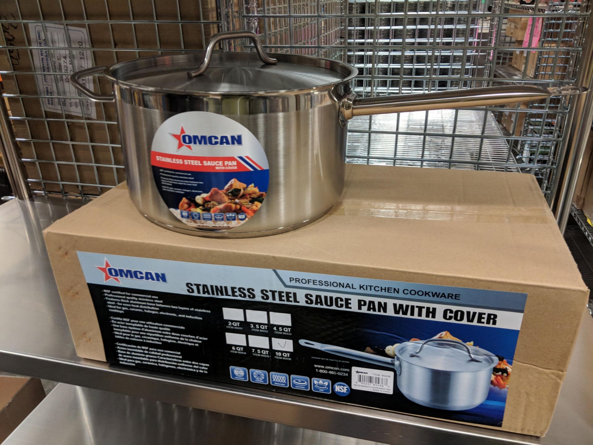 10qt Stainless Sauce Pan w/Helper Handle & Cover - Image 2 of 4