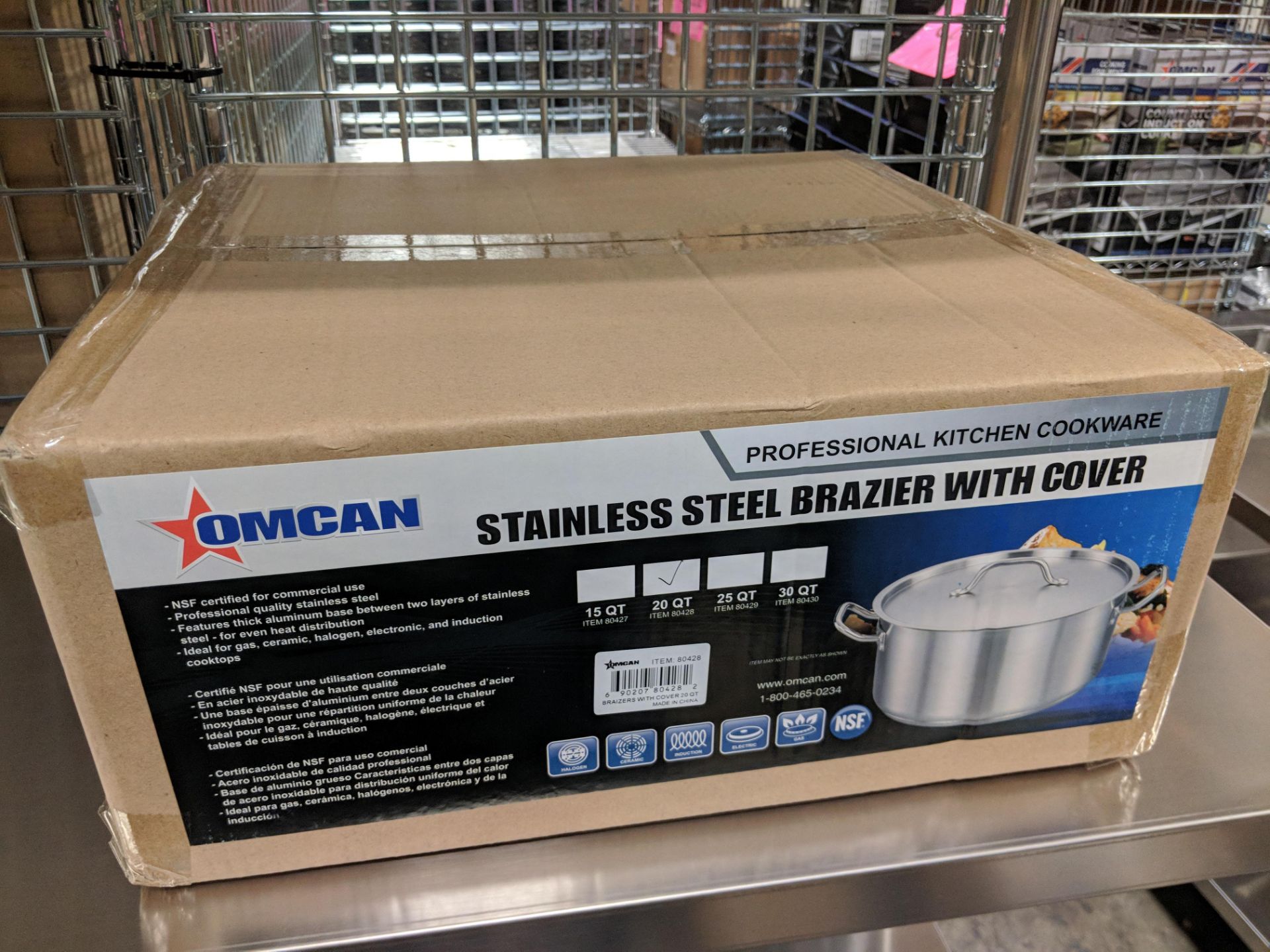 20qt Stainless Steel Brazier w/Cover - Image 5 of 6