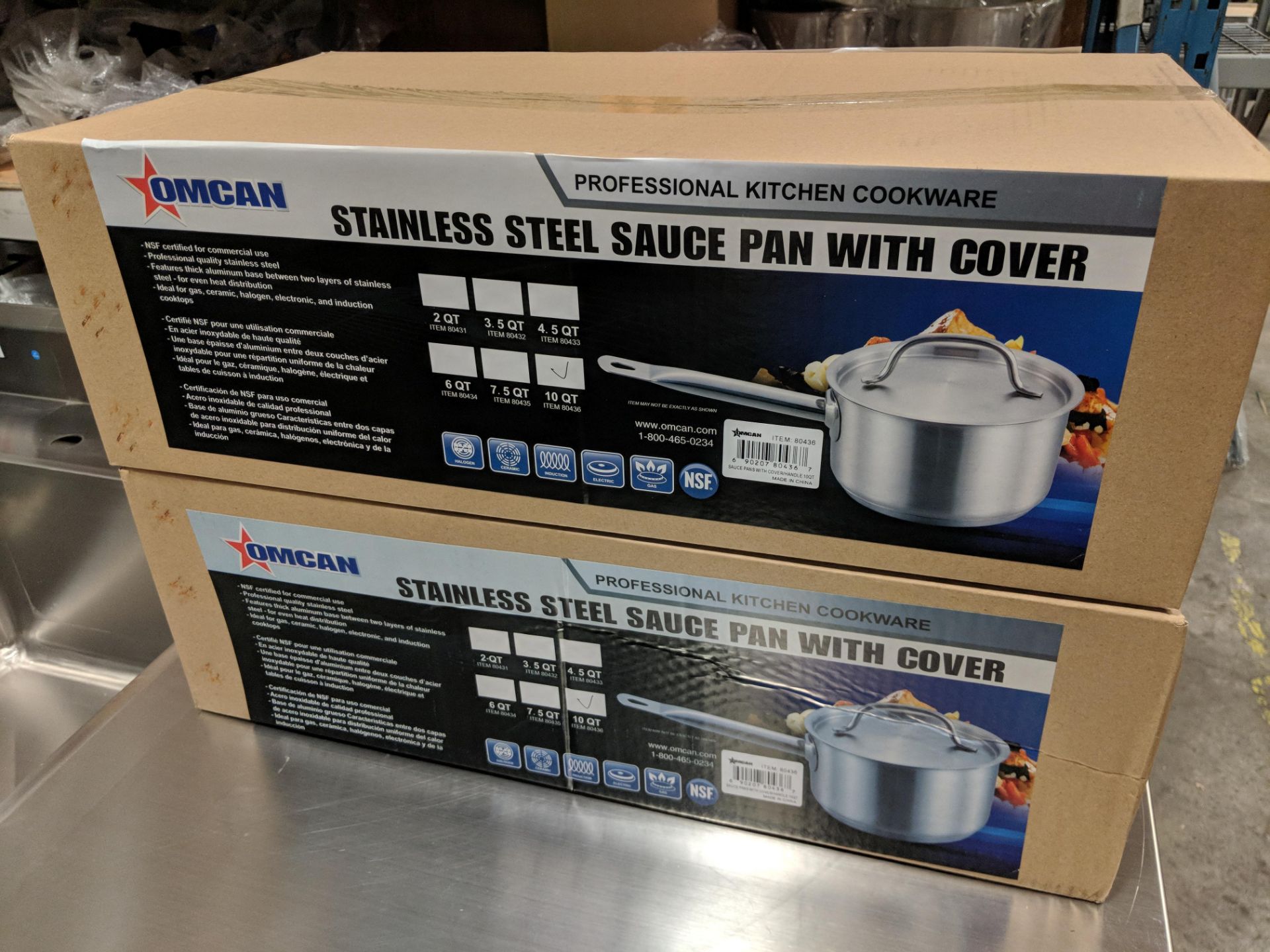 10qt Stainless Sauce Pan w/Helper Handle & Cover - Image 3 of 4