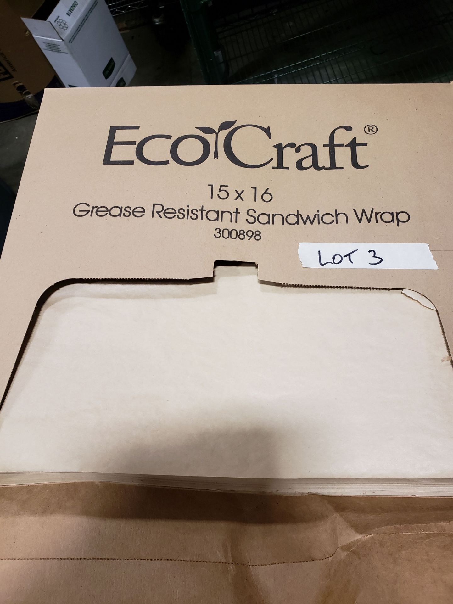 Eco Craft15" x 16" Grease Resistant Sandwich Wrap - Case of 3,000 Sheets