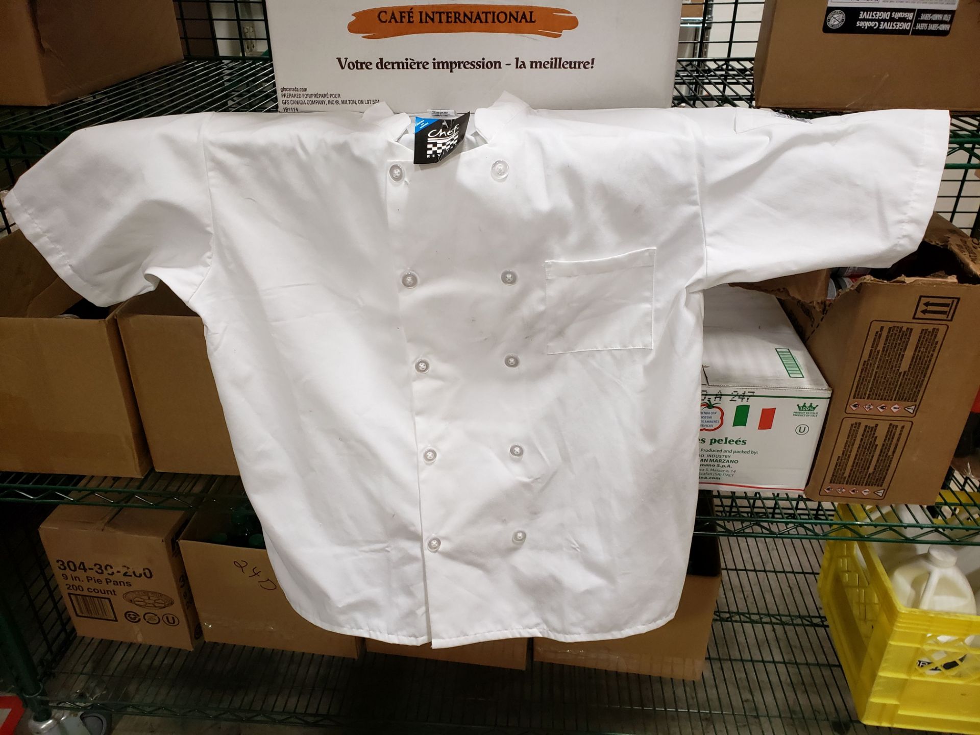 Chef Revival White Short Sleeve Shirt - Size Large