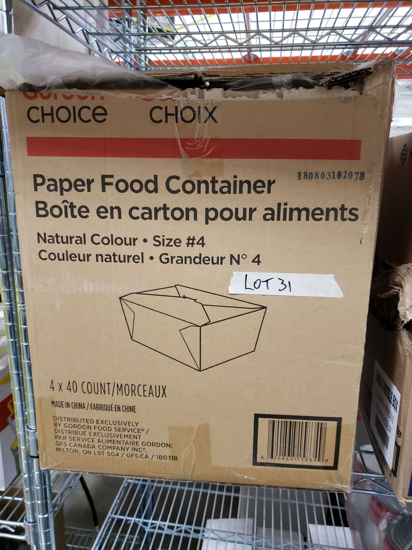 Gordon Choice Paper Food Containers #4 - Case of 120