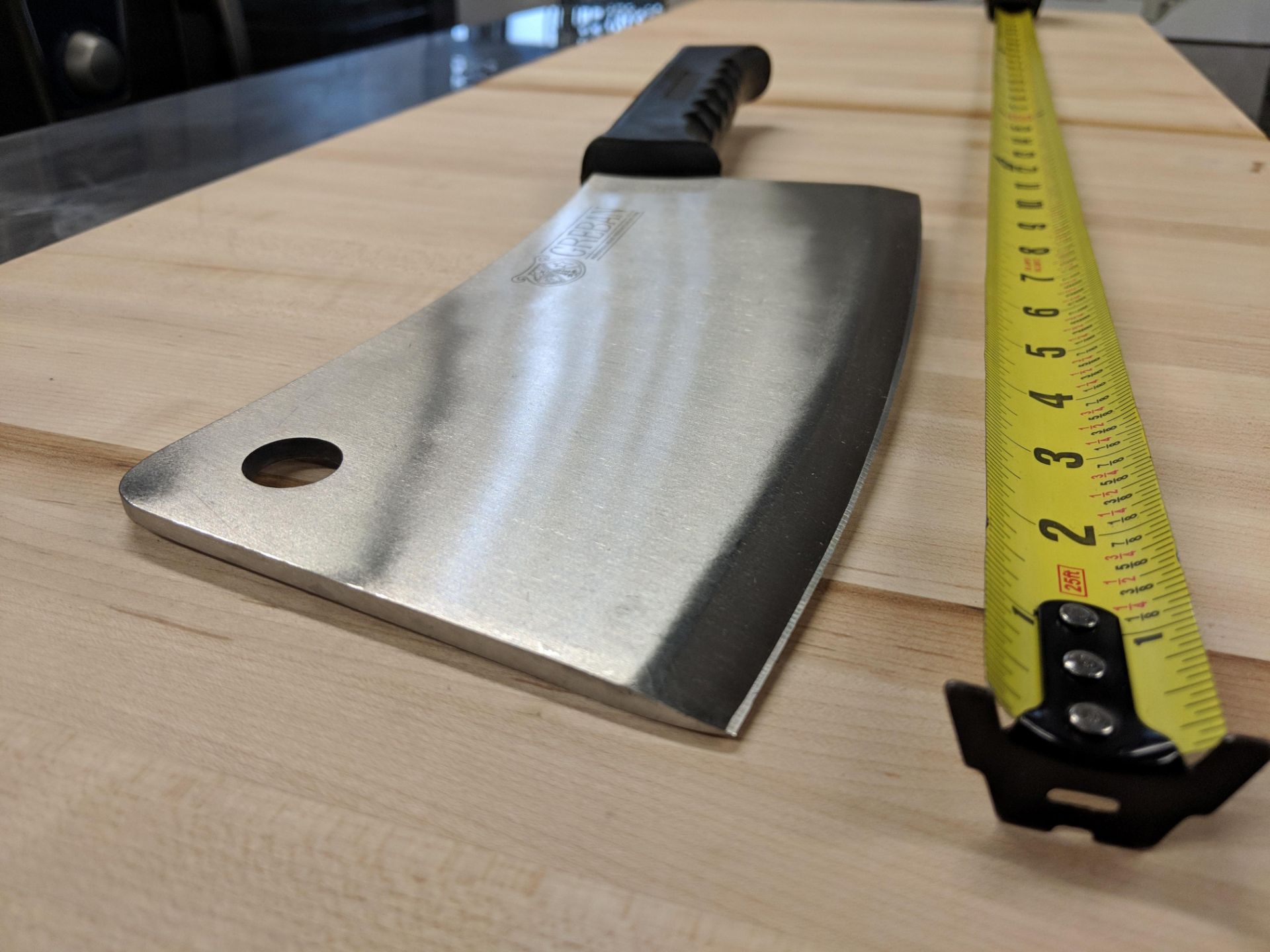 9" Cleaver w/Black Poly Handle - Image 2 of 4