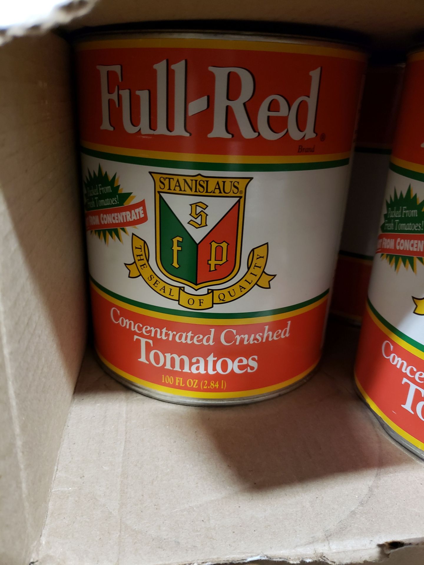 Full-Red Concentrated Crushed Tomatoes - 5 x 2.84lt Cans