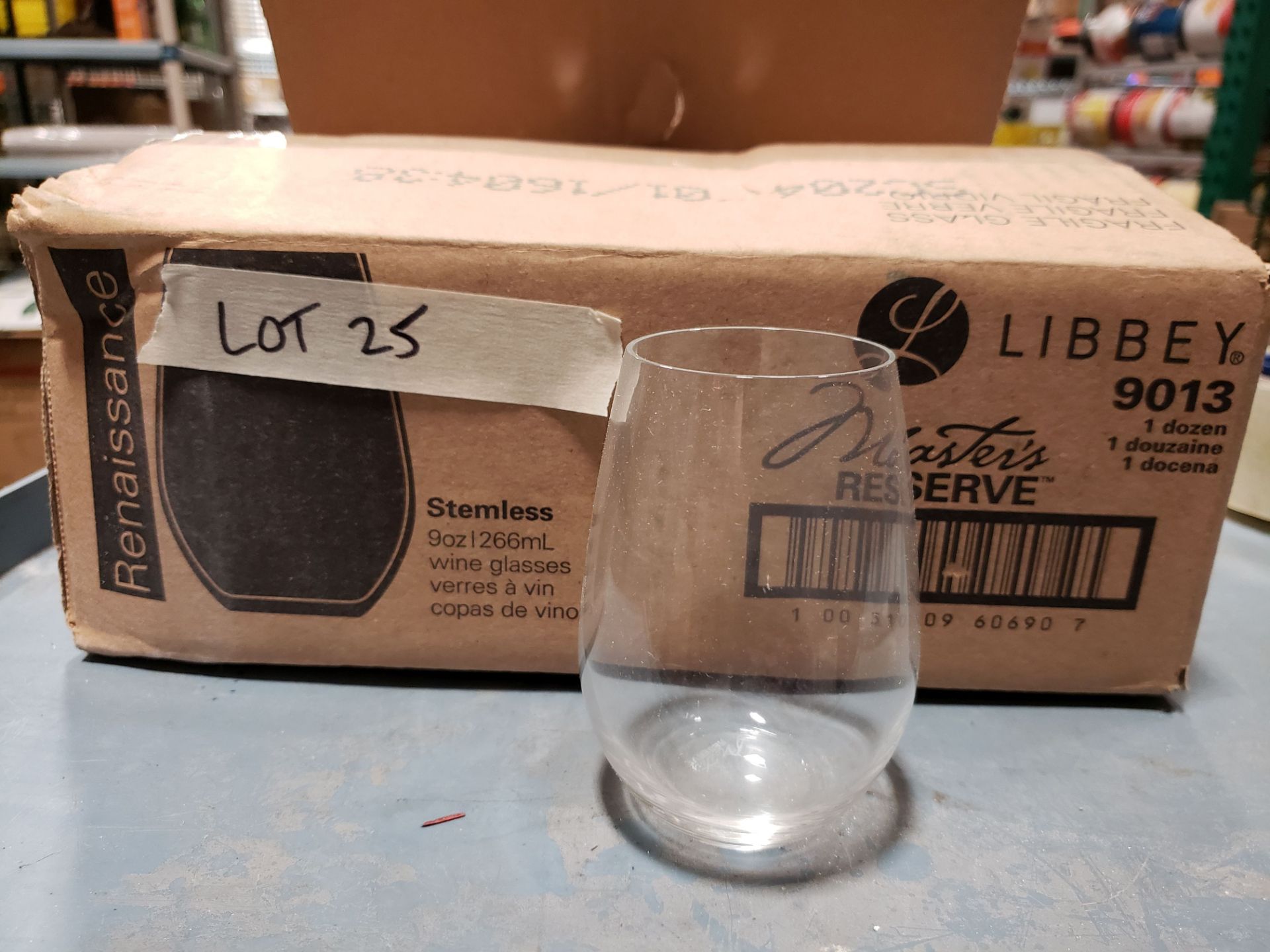 Libbey Master Reserve 9oz Stemless Wine Glasses - Lot of 11