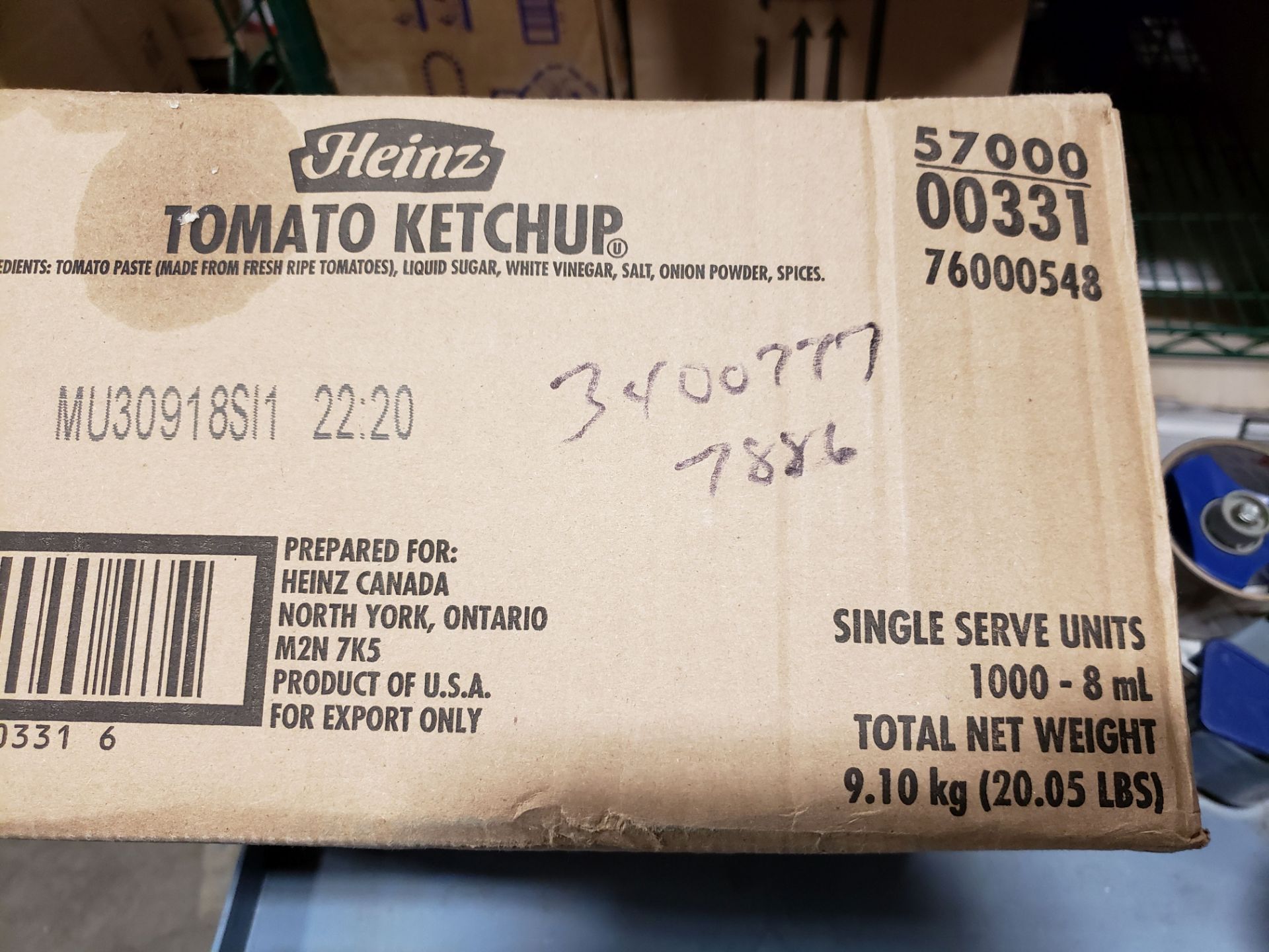 Heinz Tomato Ketchup - 1,000 x 8ml Portions - Image 2 of 2