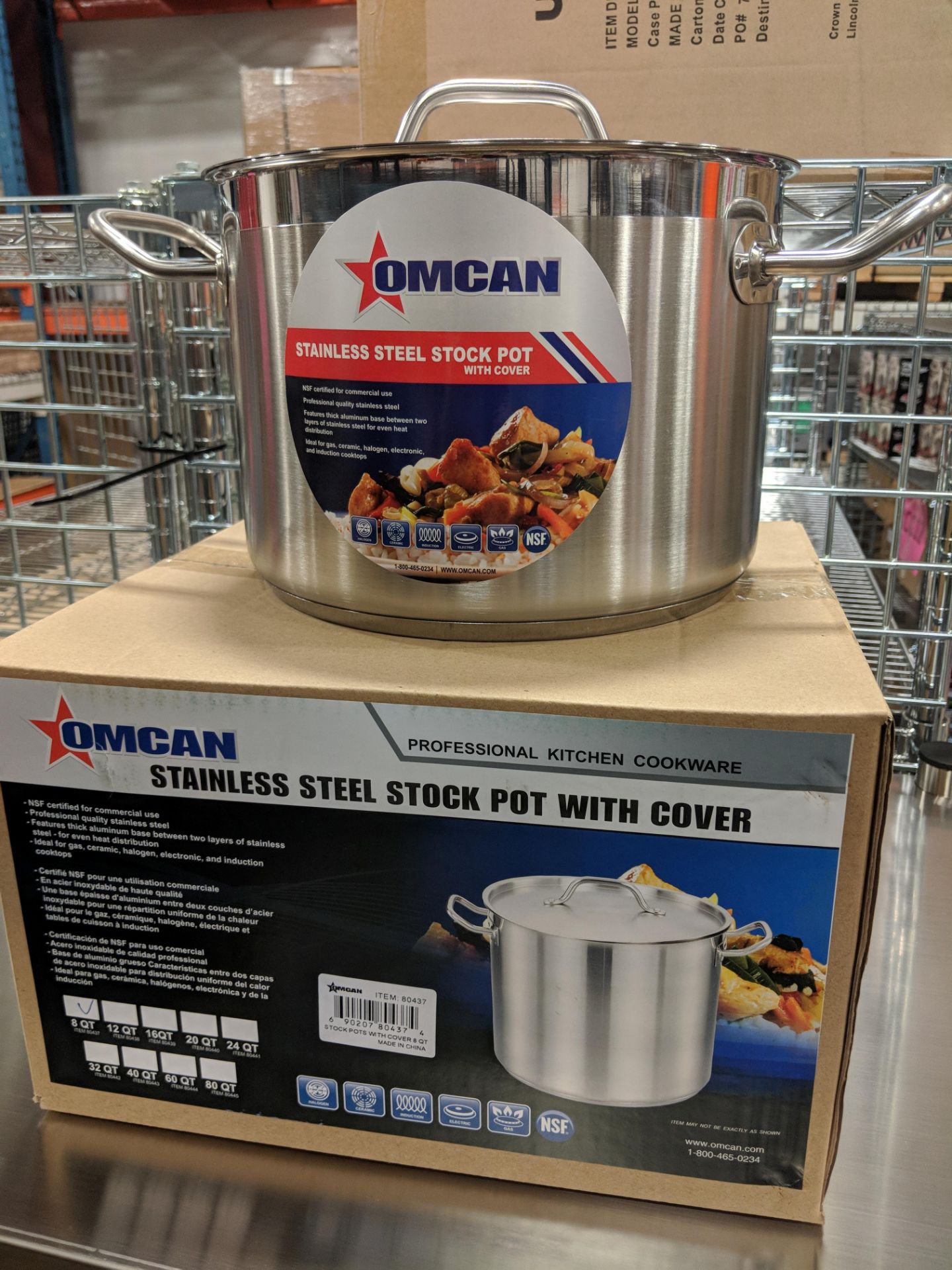 8qt Stainless Stock Pot w/Cover - Image 2 of 3