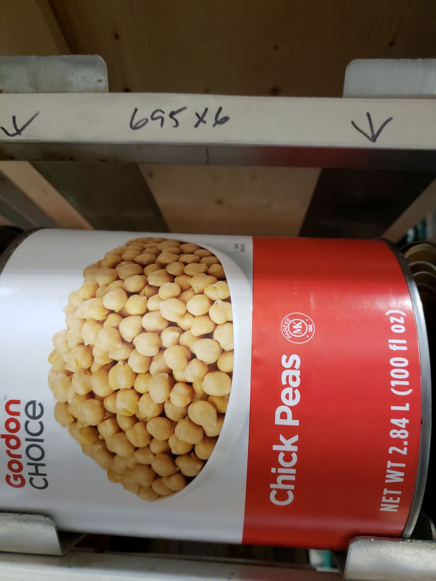 Chick Peas - 6 x 2.84lt Cans