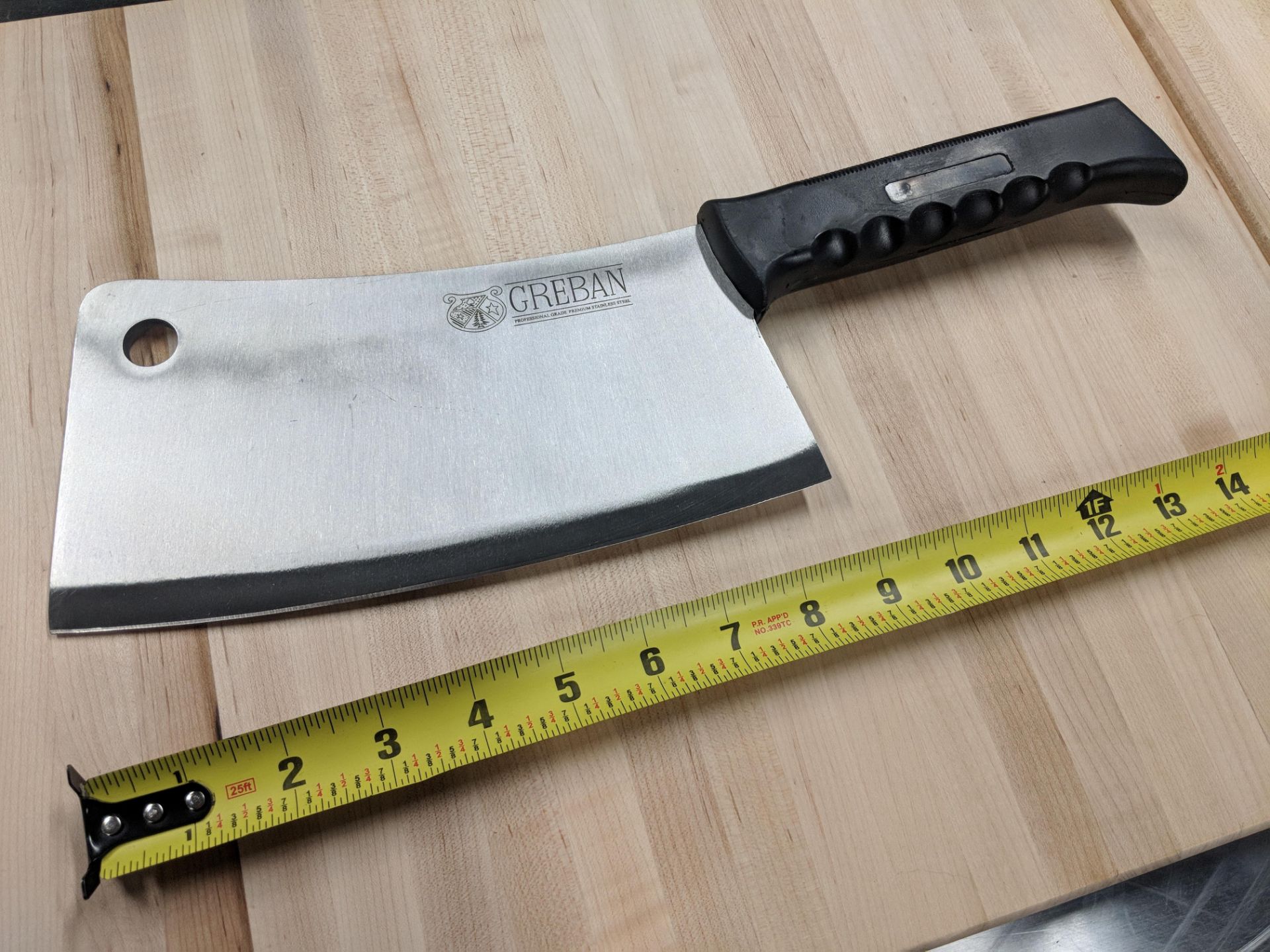 9" Cleaver w/Black Poly Handle
