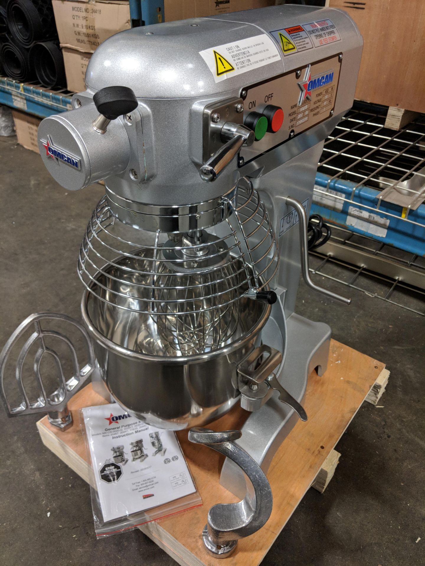 10qt Planetary Mixer with Guard and Attachments - Image 6 of 7