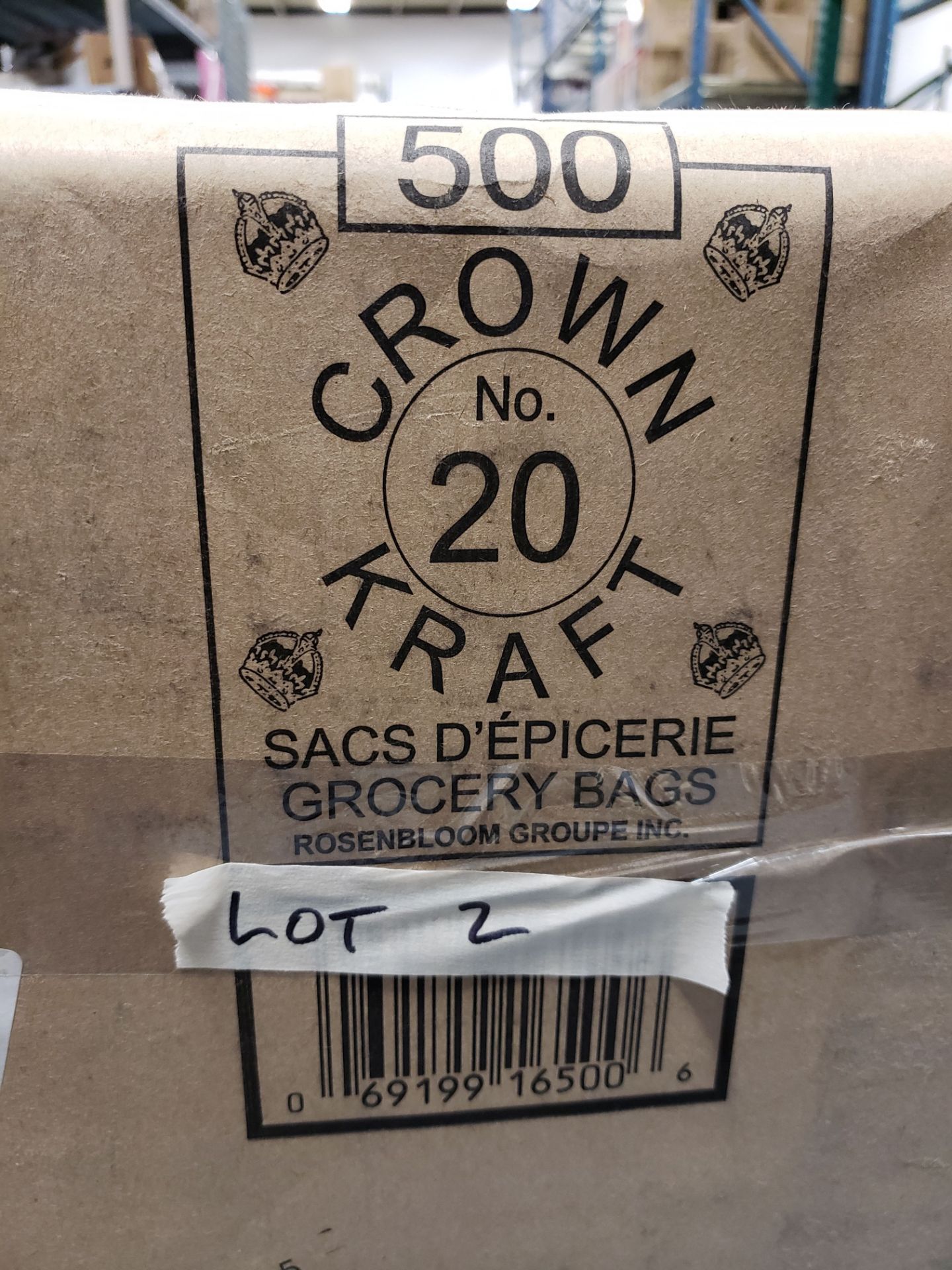 Crown Kraft #20 Grocery Bags - Bundle of 500