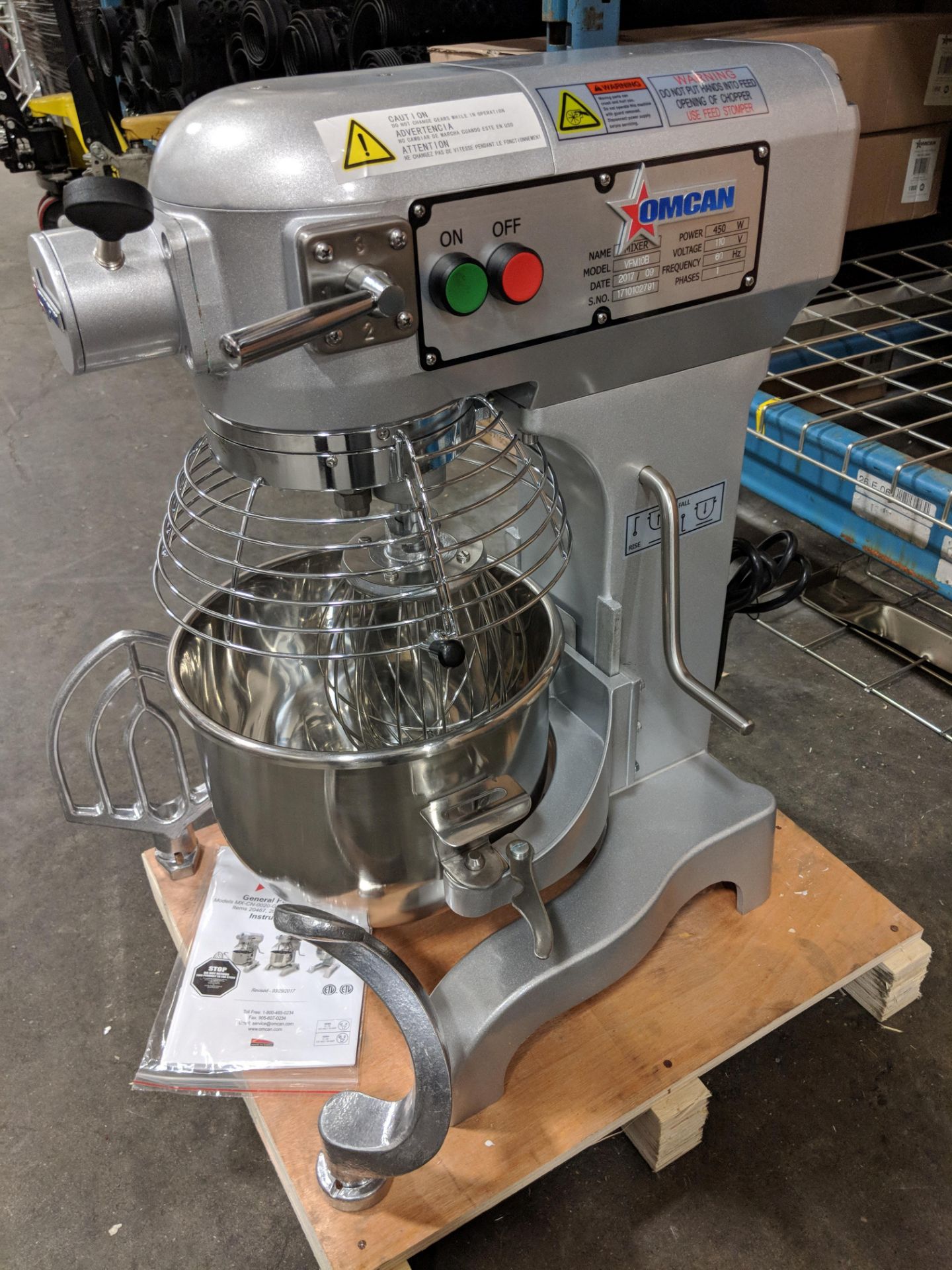 10qt Planetary Mixer with Guard and Attachments - Image 7 of 7