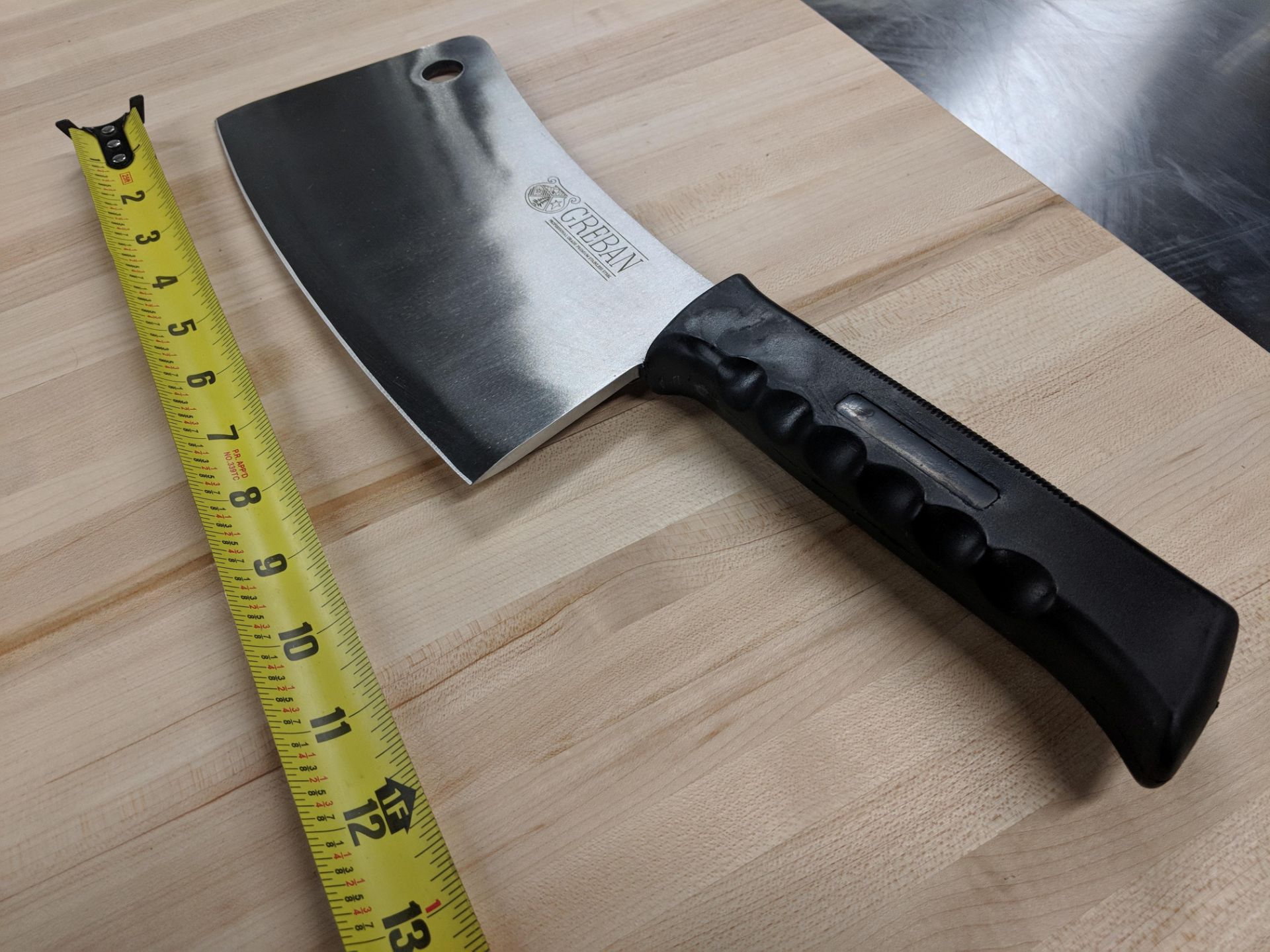 9" Cleaver w/Black Poly Handle - Image 3 of 4