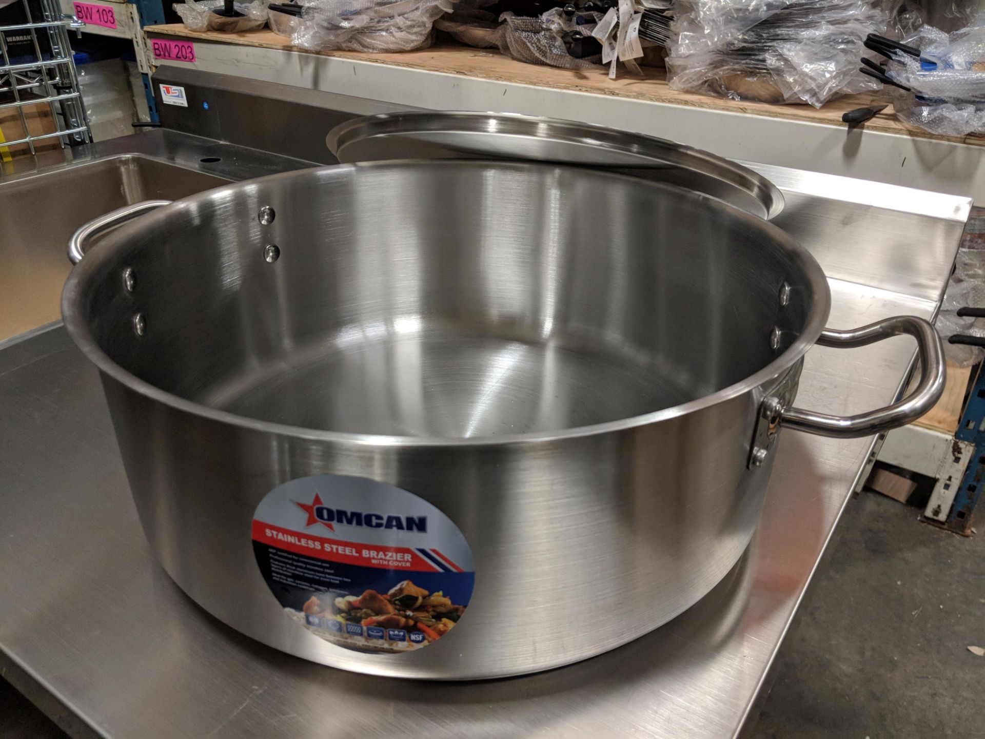 20qt Stainless Steel Brazier w/Cover - Image 4 of 6