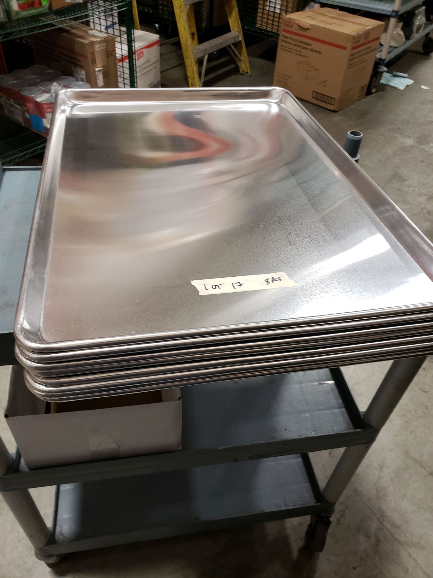 Full Size Aluminum Sheet Pans - Minor Dents - Lot of 8