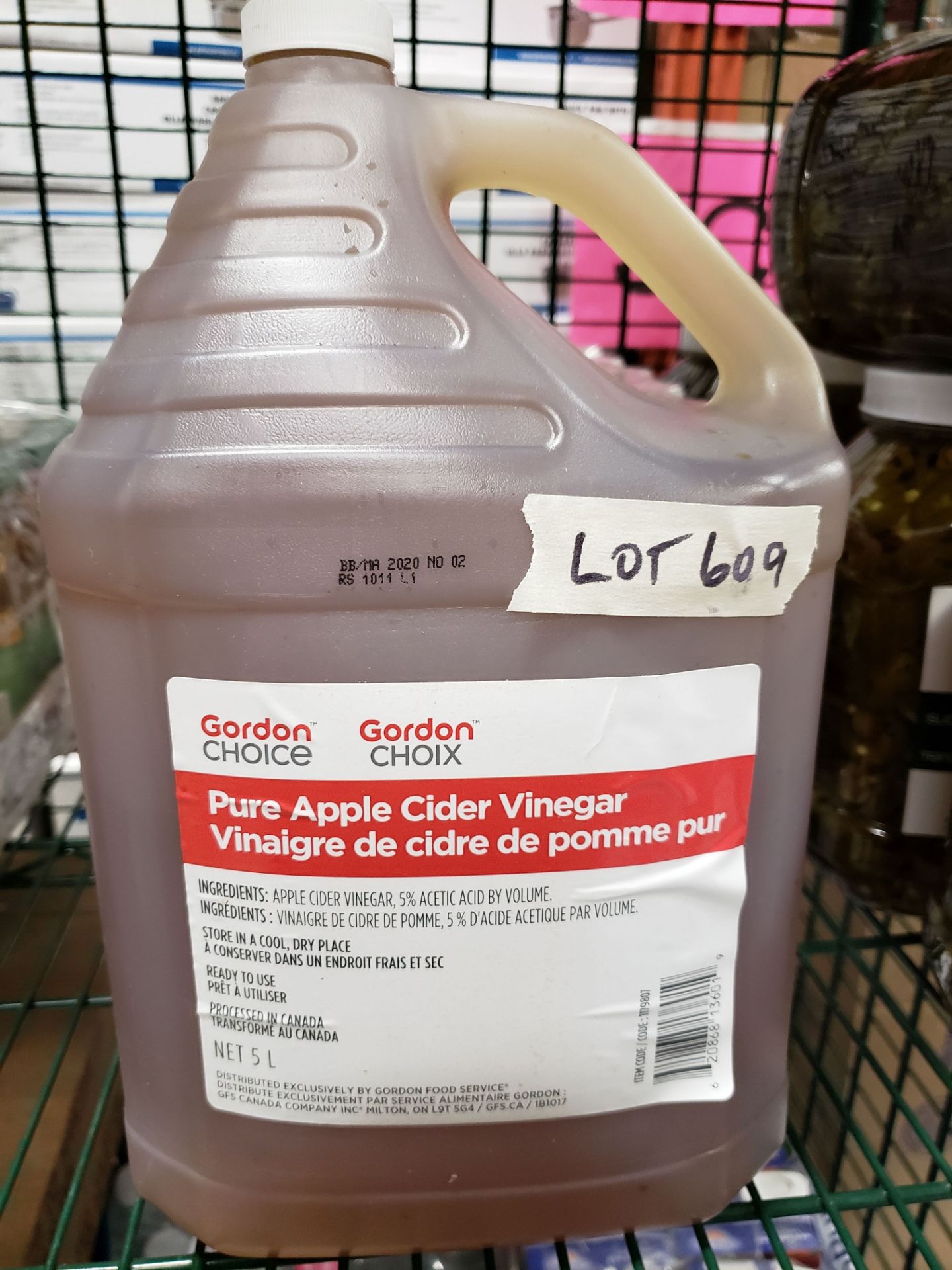Gordon Choice Pure Apple Cider Vinegar - 1 x 5lt Bottle