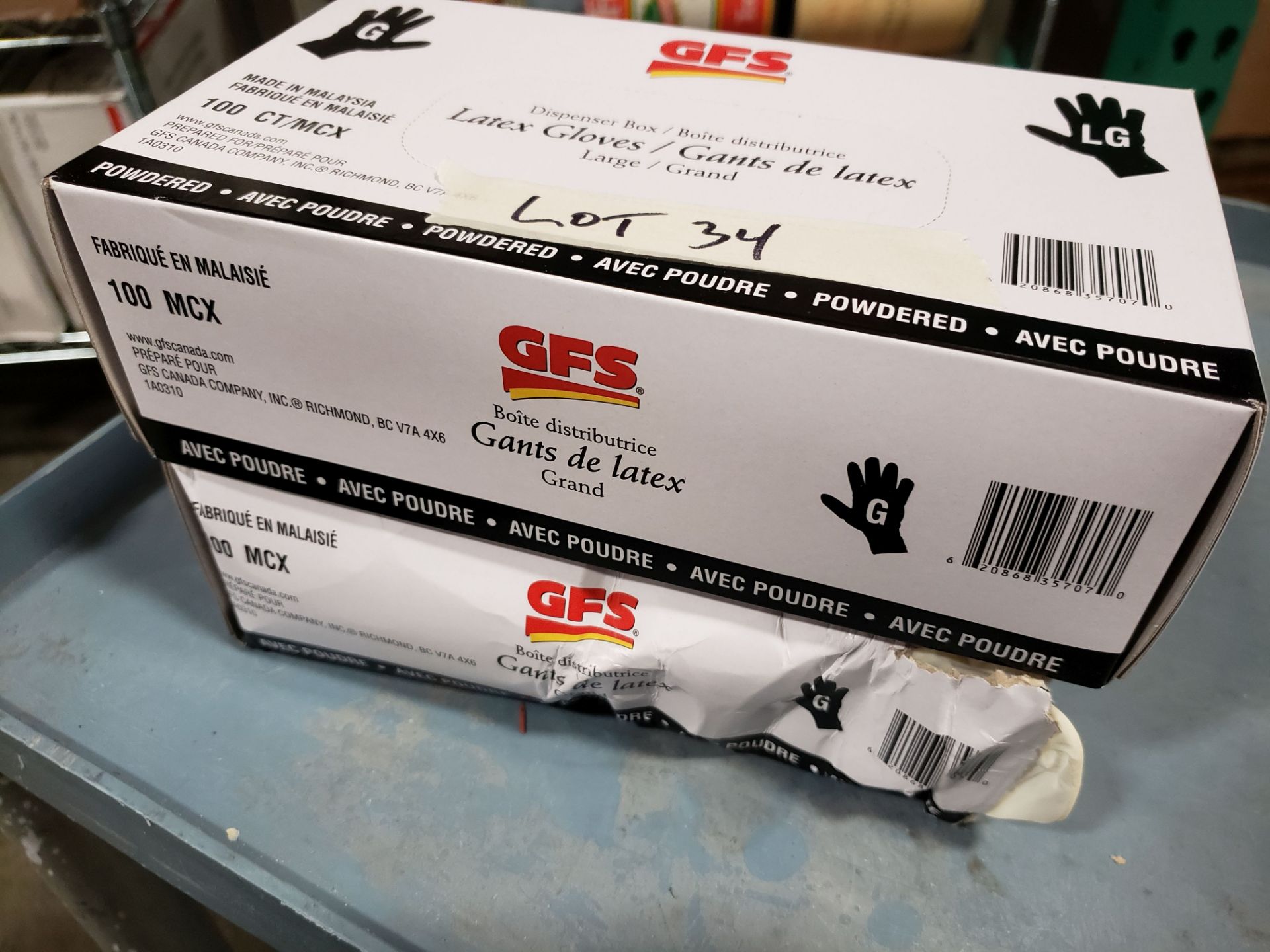 GFS Latex Gloves - Size Large - 2 x 100 Count - Image 2 of 2