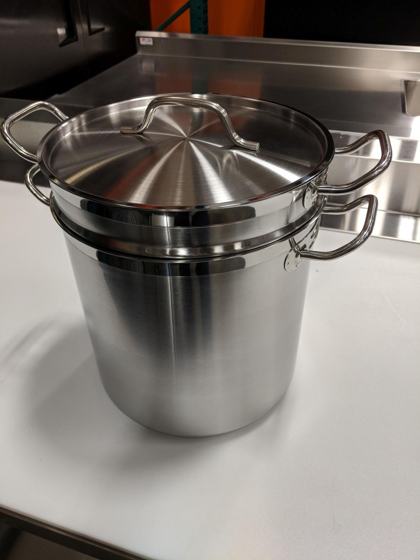20qt Heavy Duty Stainless Stock Pot with Steamer Basket - Image 7 of 7