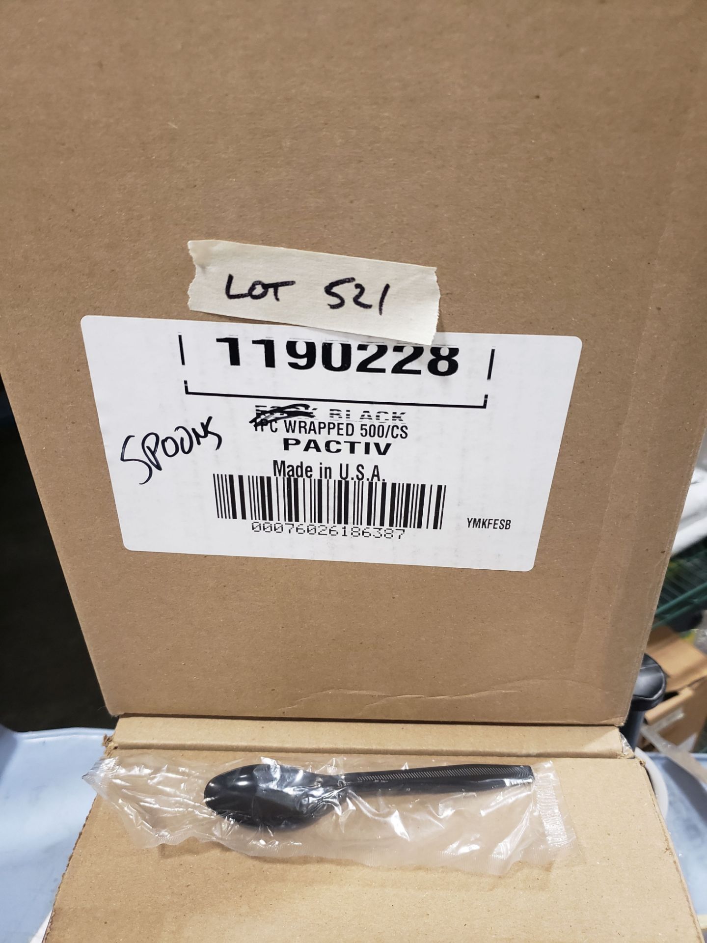 Pactiv Black Plastic Spoons - Box of 500