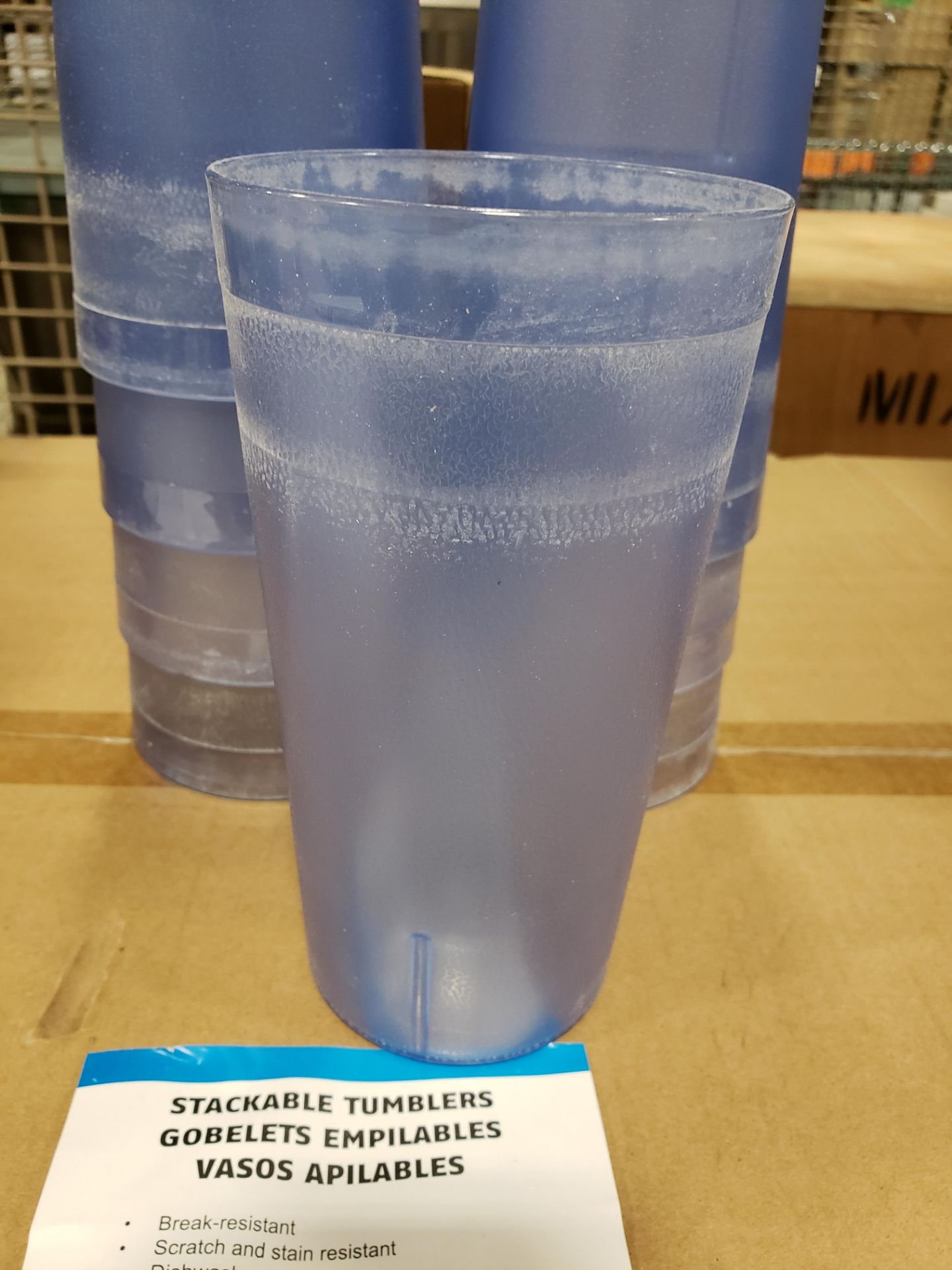 32oz Blue Plastic Tumblers - Lot of 8