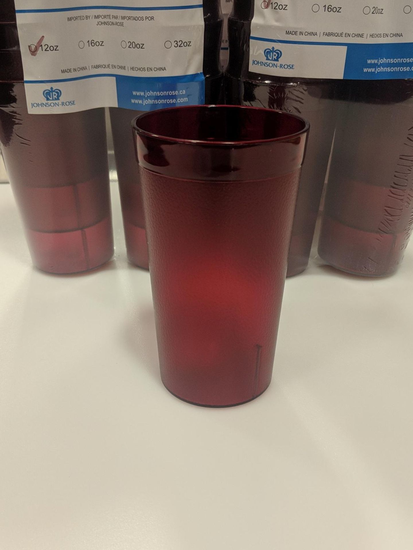 12oz Red Plastic Tumblers - Lot of 36 - Image 3 of 3