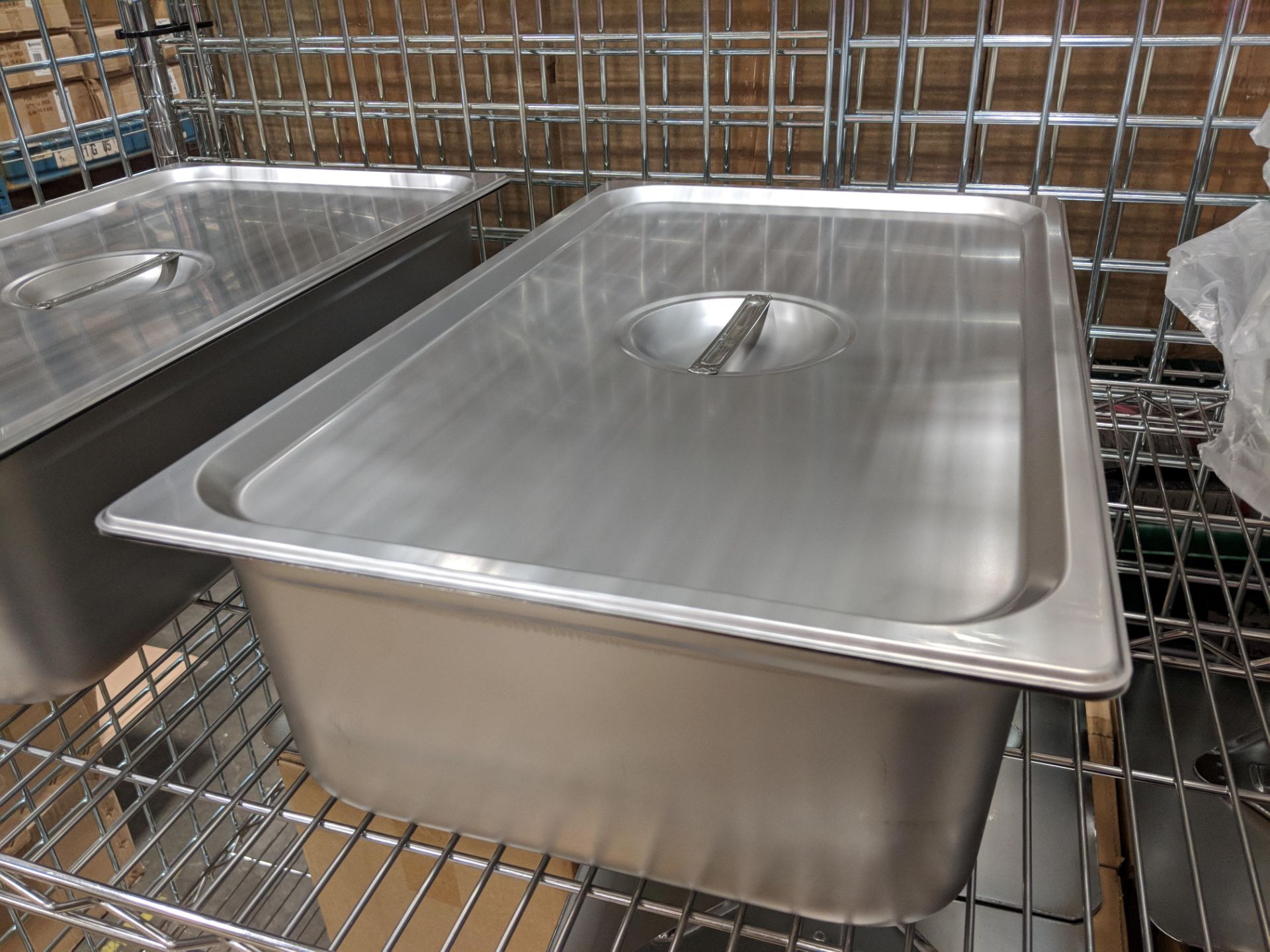 Full Size, 6" Deep Stainless Insert with Lid - Lot of 2 Pieces