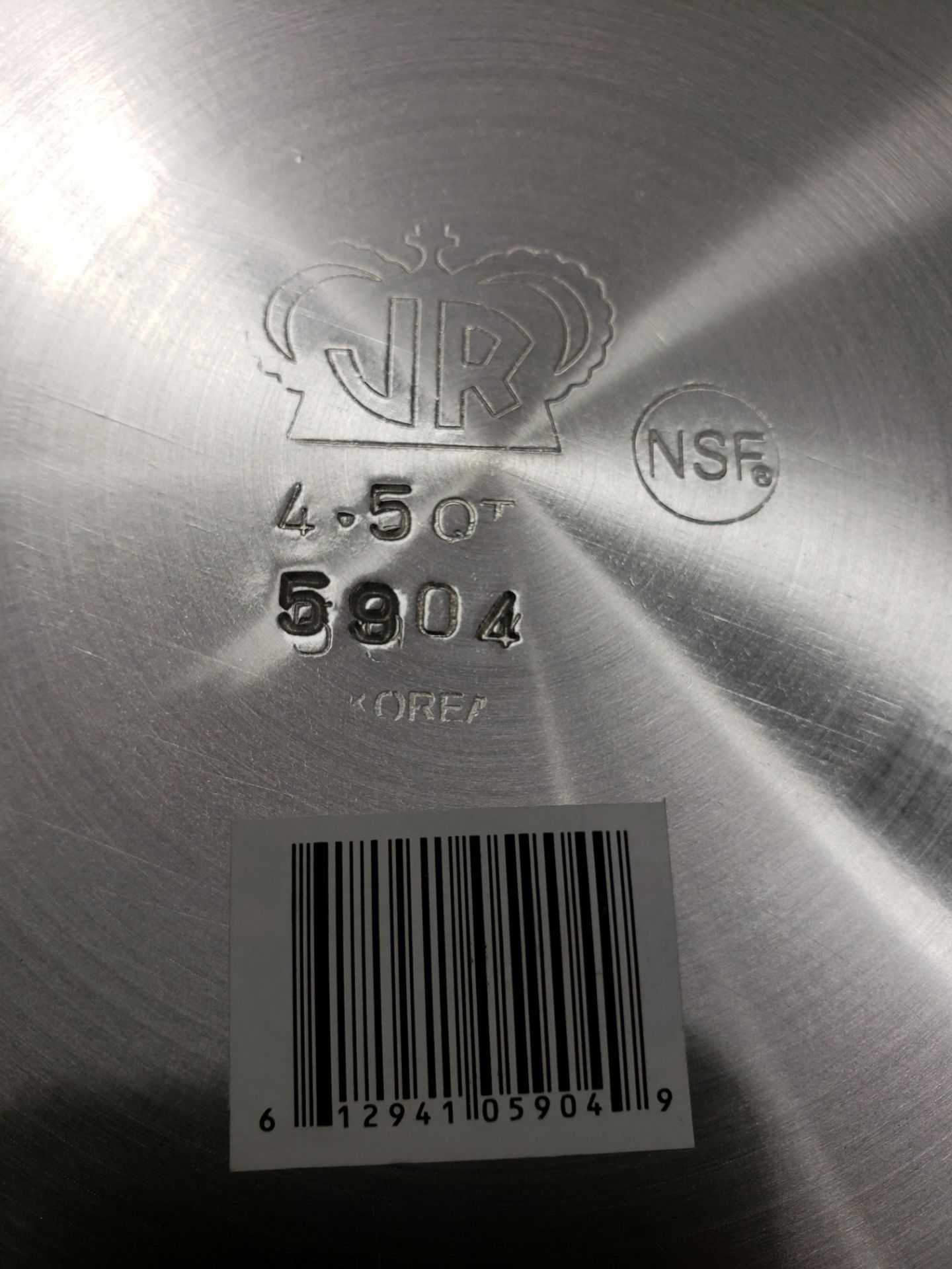 4.5qt Tapered Aluminum Sauce Pot, Johnson-Rose 5904 - Image 3 of 3