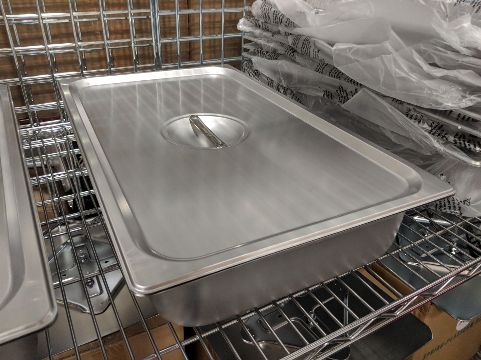 Full Size, 4" Deep Stainless Insert with Lid - Lot of 2 Pieces