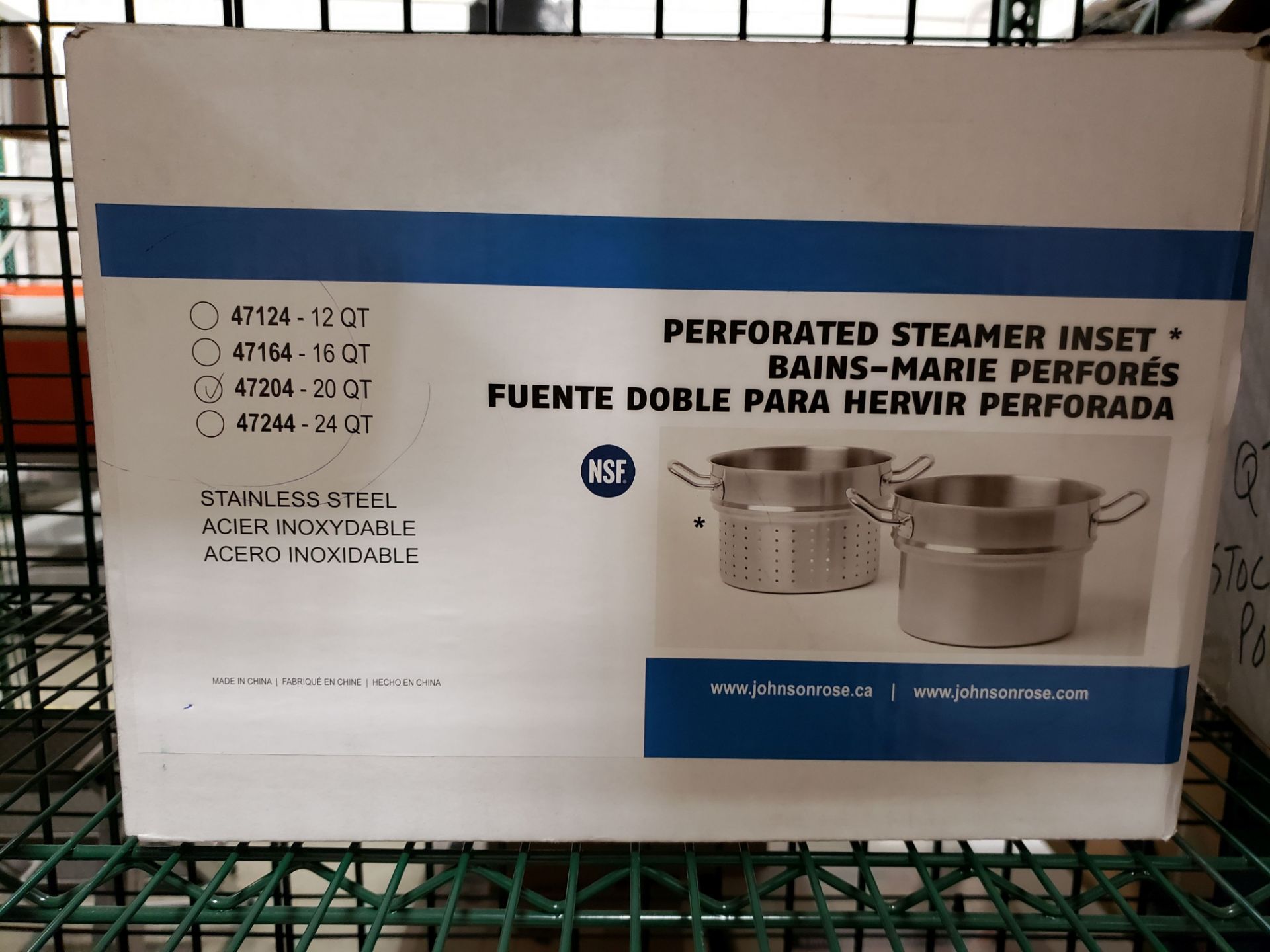 20qt Heavy Duty Stainless Stock Pot with Steamer Basket - Image 2 of 7