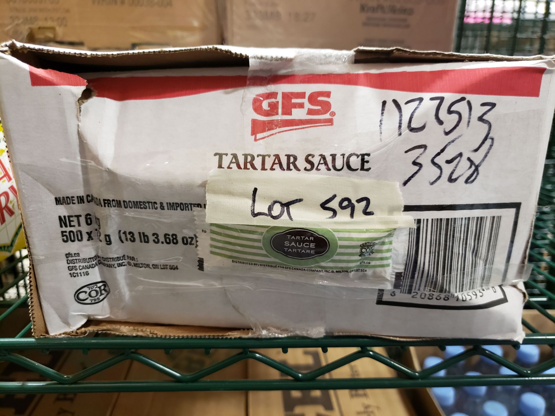 GFS Tartar Sauce - 500 x 12gr Portions