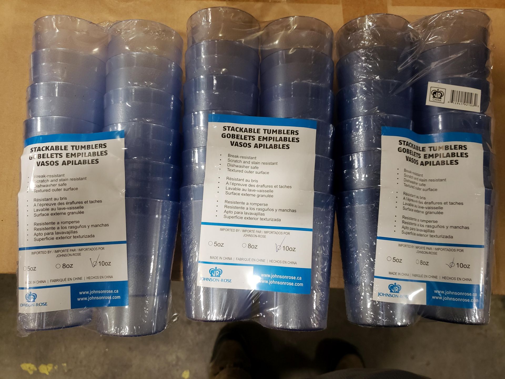 10oz Blue Plastic Tumblers - Lot of 36 - Image 3 of 3