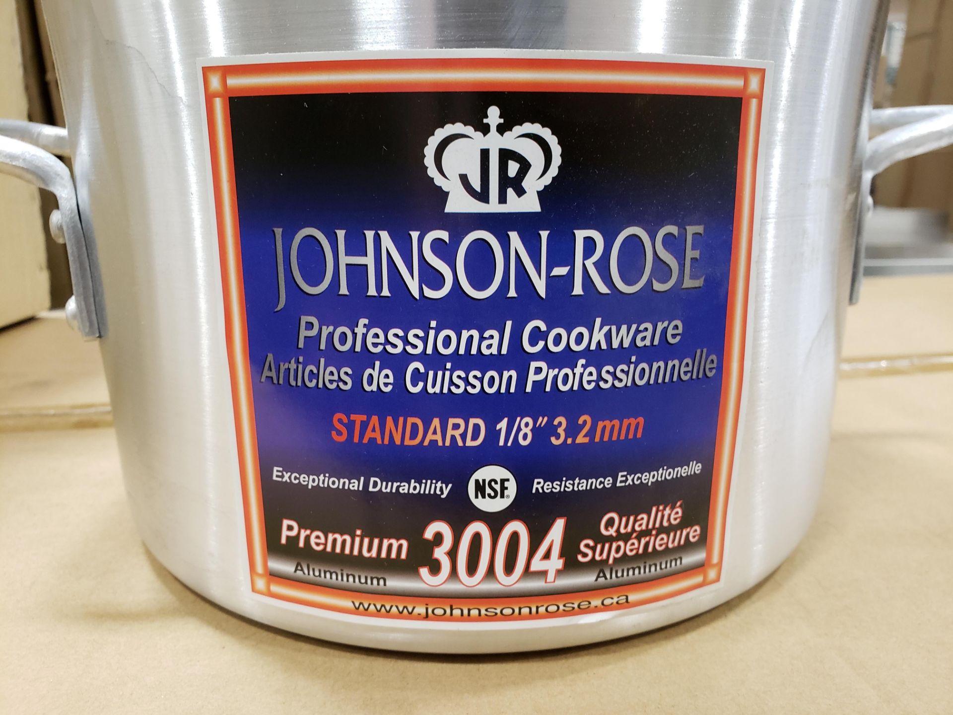 8.5qt Stock Pot, 8 Gauge 3004 Aluminum, Johnson-Rose 65608 - Image 2 of 3