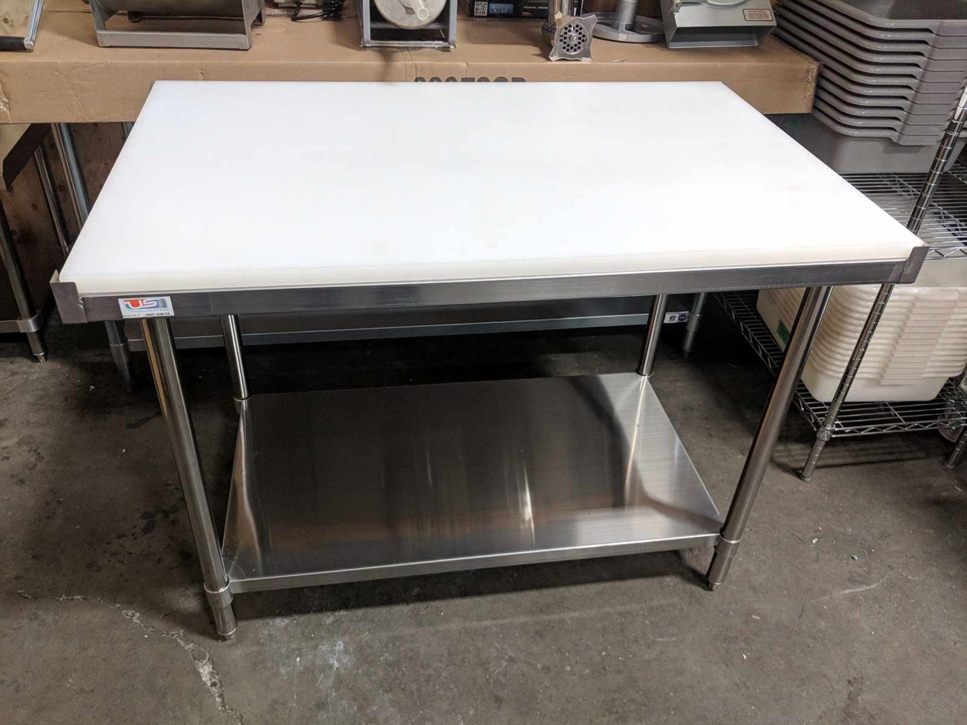 30" x 48" Cutting Board Table with 1" Poly Top