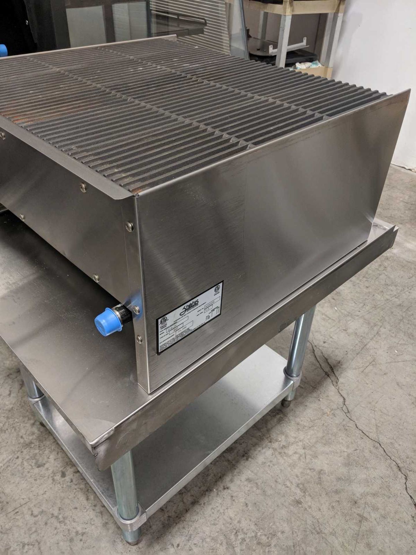 24" Natural Gas Lava Rock Charbroiler with Equipment Stand - Image 6 of 7