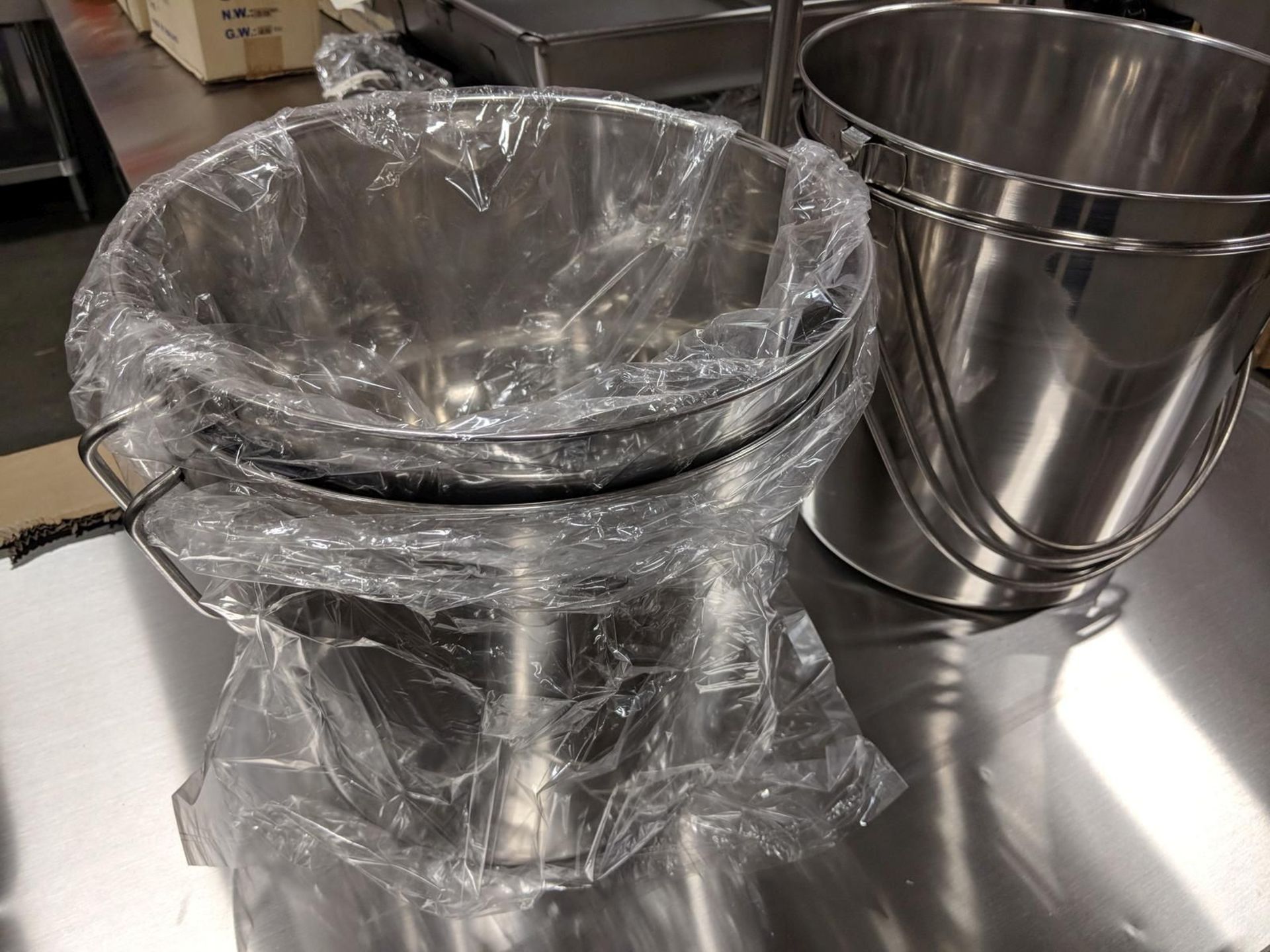 13qt Stainless Steel Utility Pails - Lot of 2 - Image 3 of 3