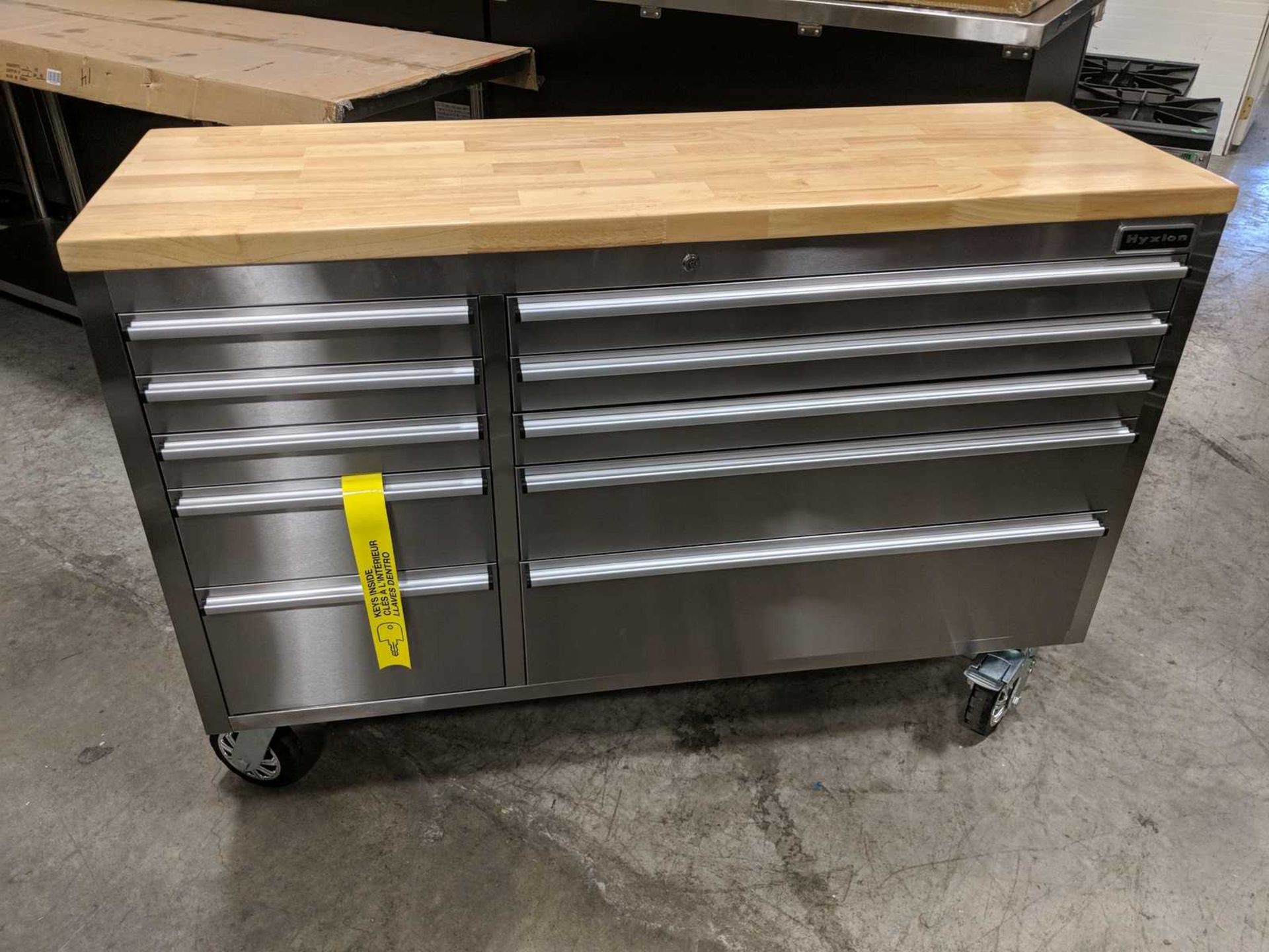 56" x 18" x 47" Ten Drawer Work Bench