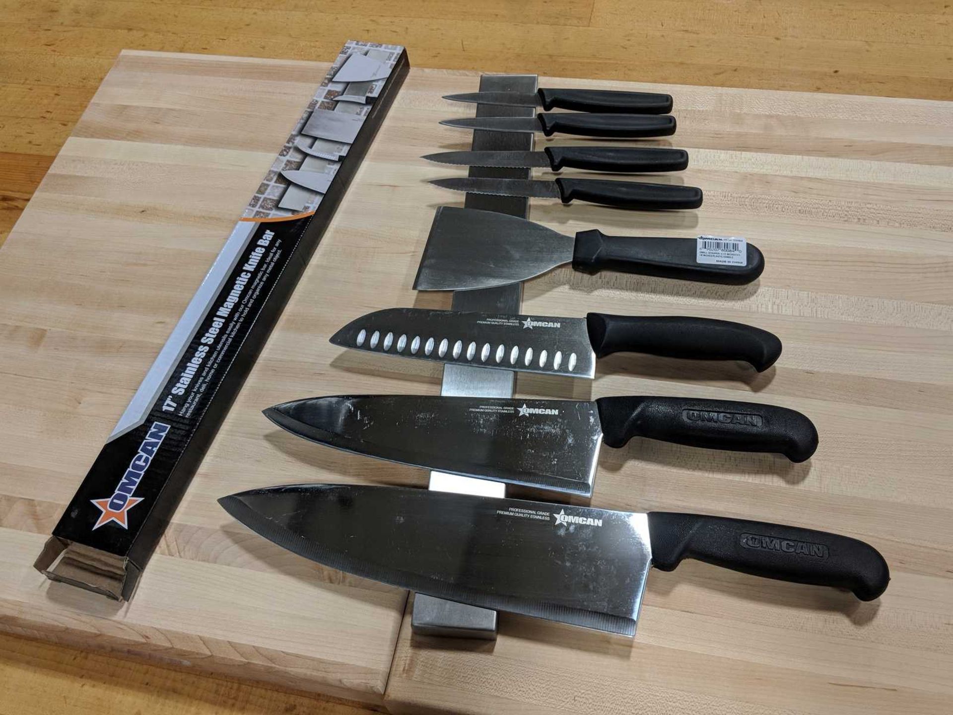 Misc Knives & Scraper with 17" Magnetic Tool Bar - Lot of 9 Pieces - Image 2 of 4