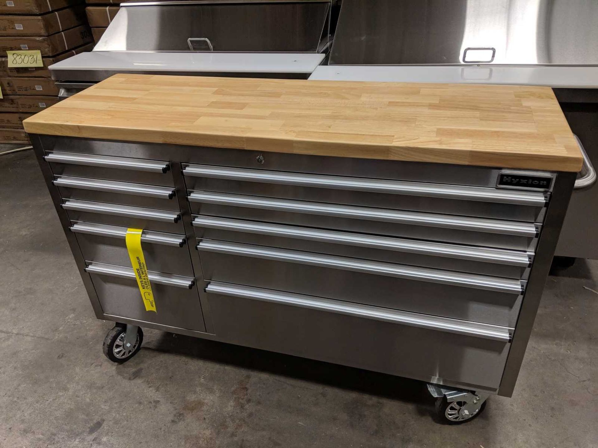 56" x 18" x 47" Ten Drawer Work Bench - Image 4 of 5