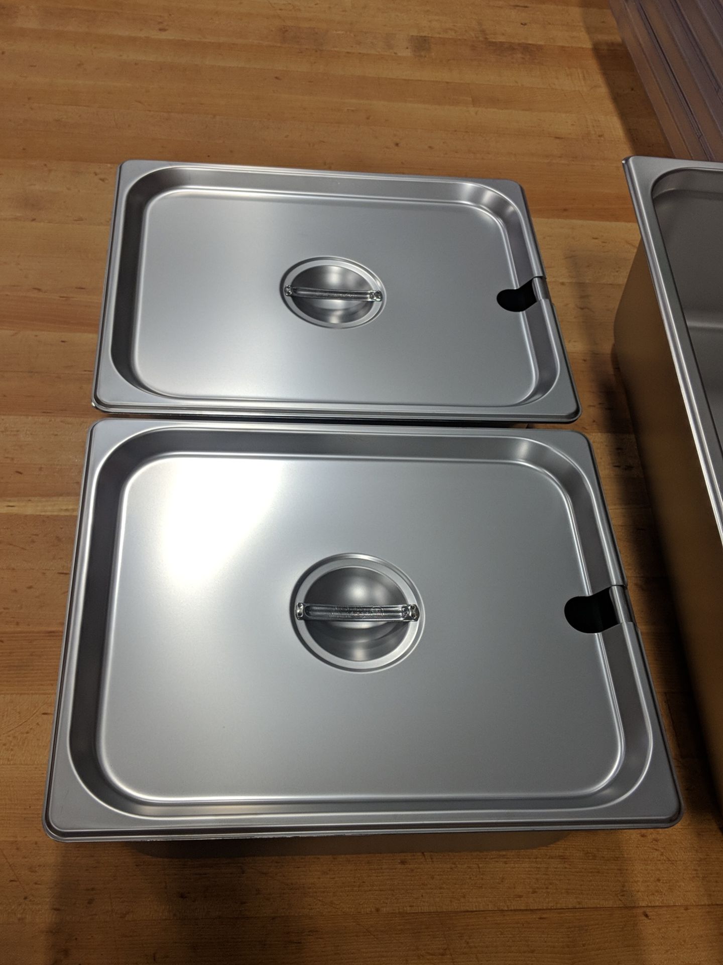 1/2 Size, 4" Deep Stainless Steel Insert with Slotted Lids - Lot of 2 (4 Pcs) - Image 2 of 2