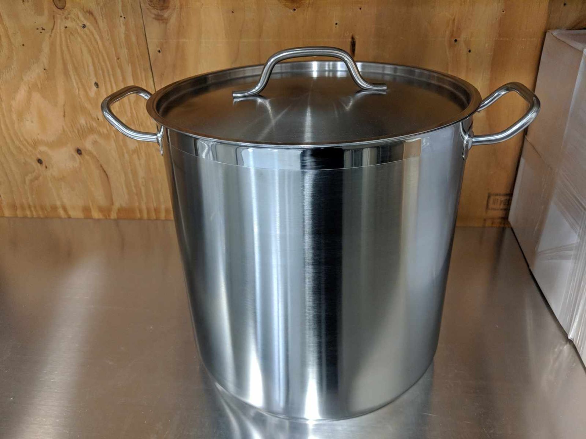 24qt Heavy Duty Stainless Stock Pot induction capable Johnson-Rose 47242